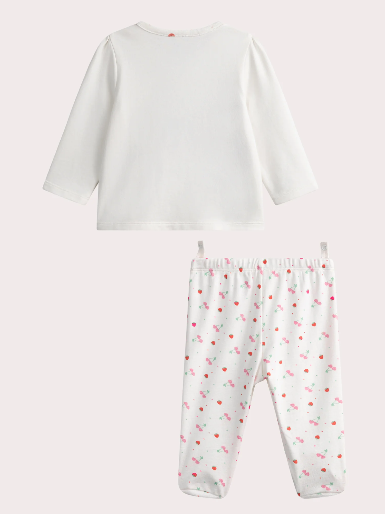 Pyjama écru imprimé fruit pour bébé fille - Image 2