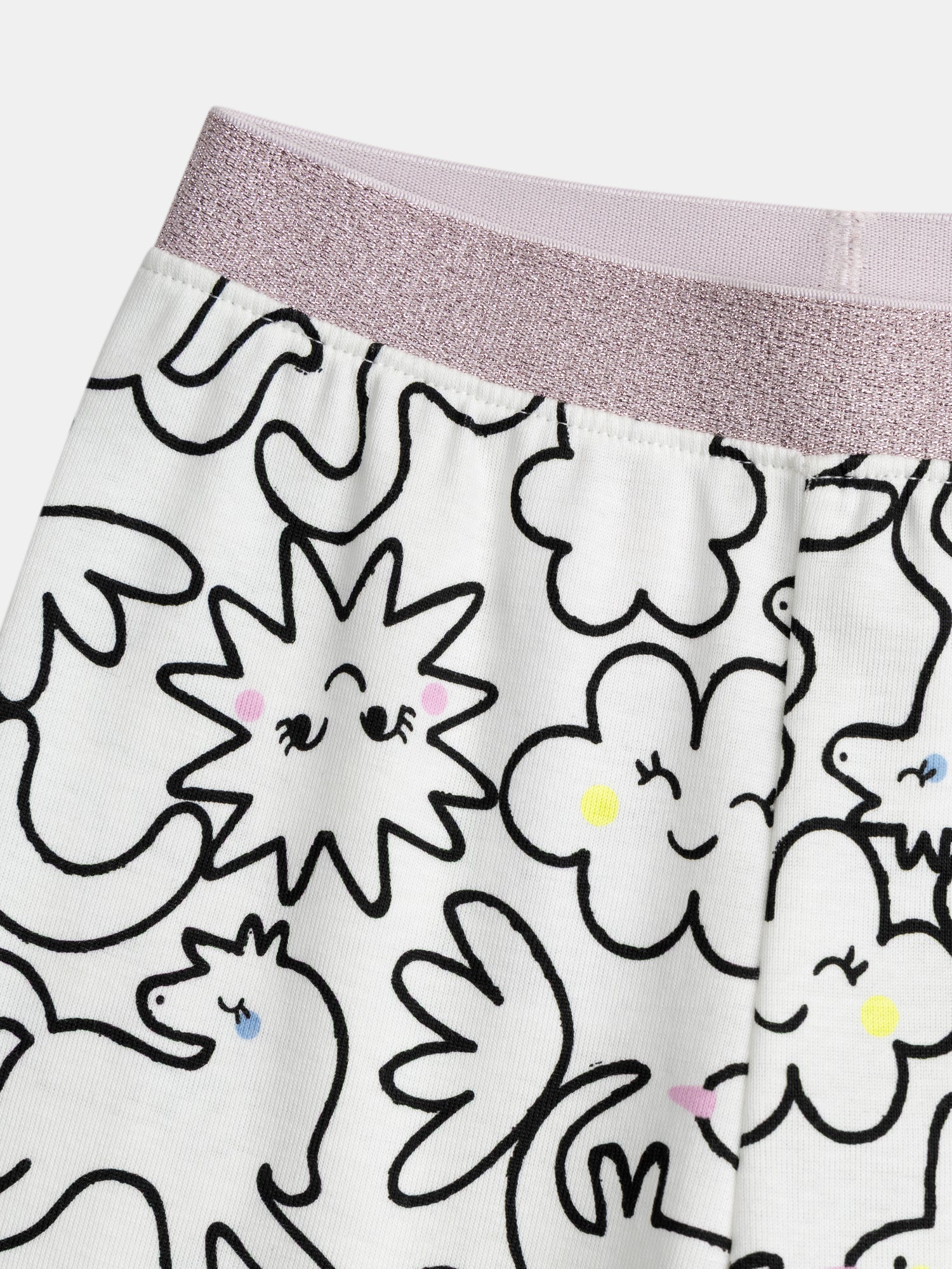 Pyjama écru long avec imprimé intégral "DREAM" pour enfant fille - Image 7