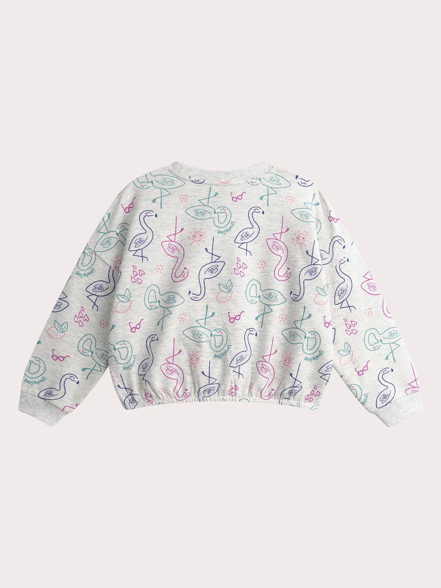 Pyjama gris chiné pour enfant fille - Image 4