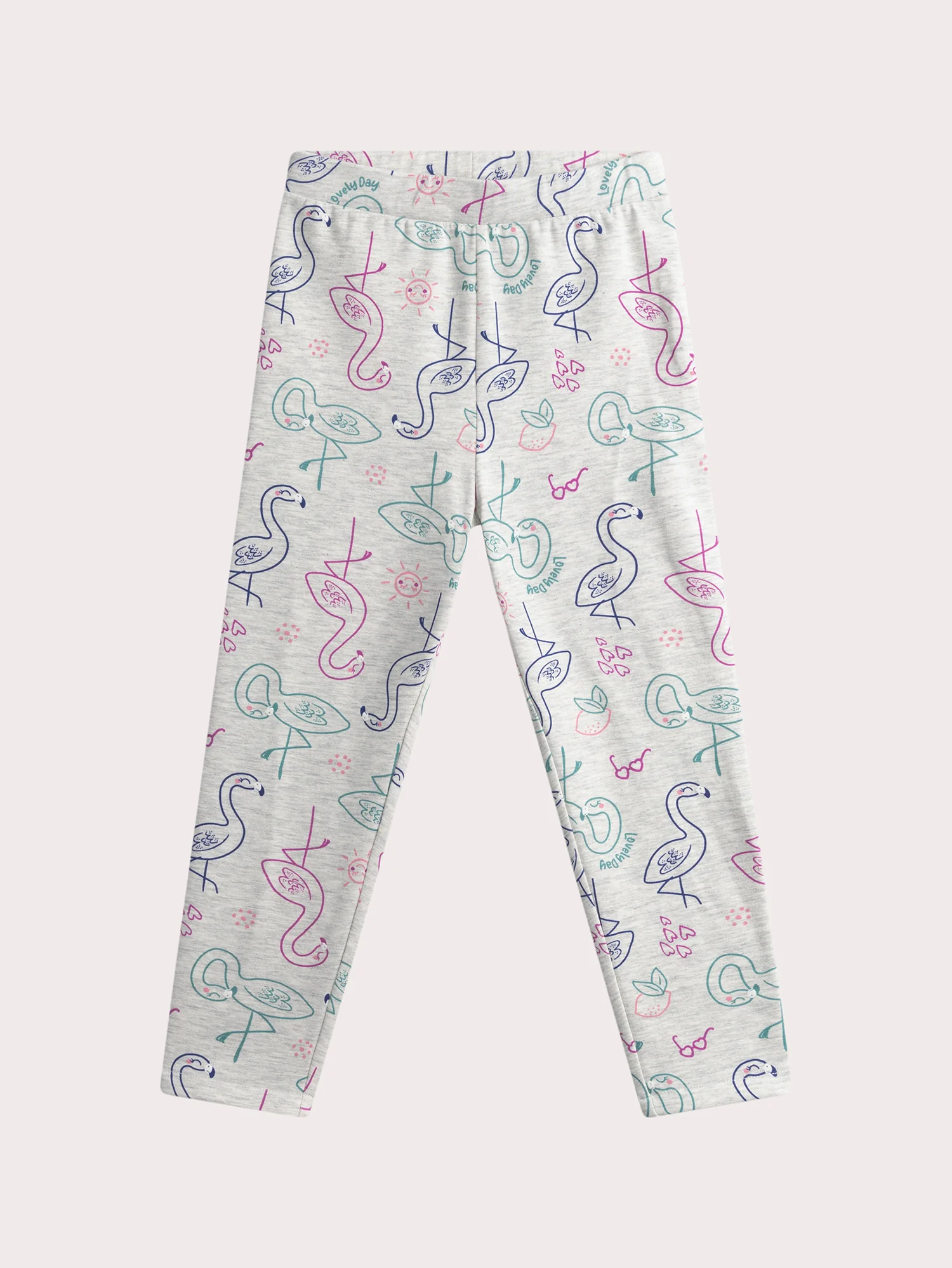 Pyjama gris chiné pour enfant fille - Image 5