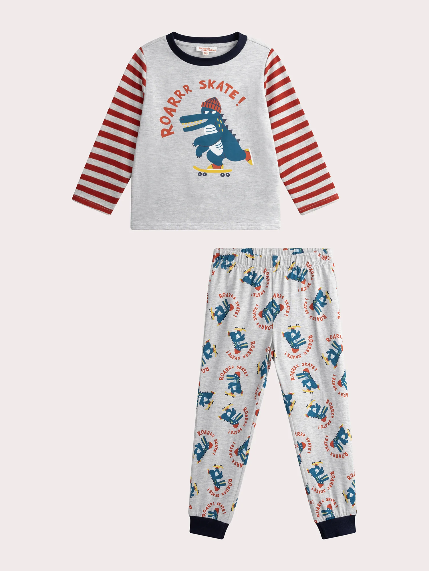 Pyjama gris chiné pour enfant garçon