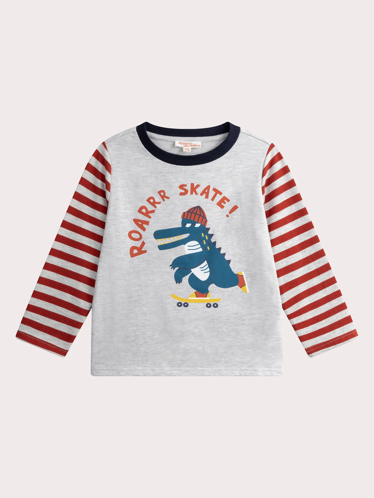Pyjama gris chiné pour enfant garçon - Image 2