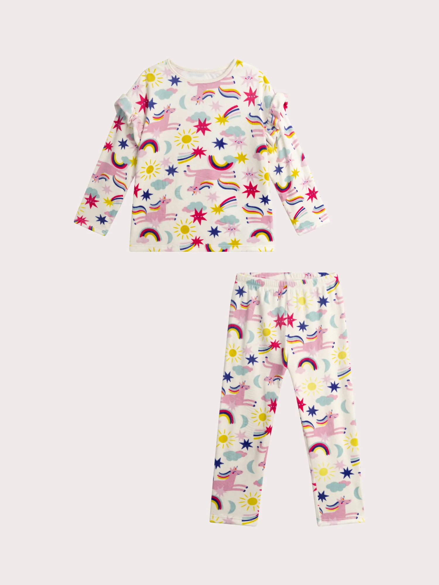 Pyjama imprimé en velours tres doux pour fille