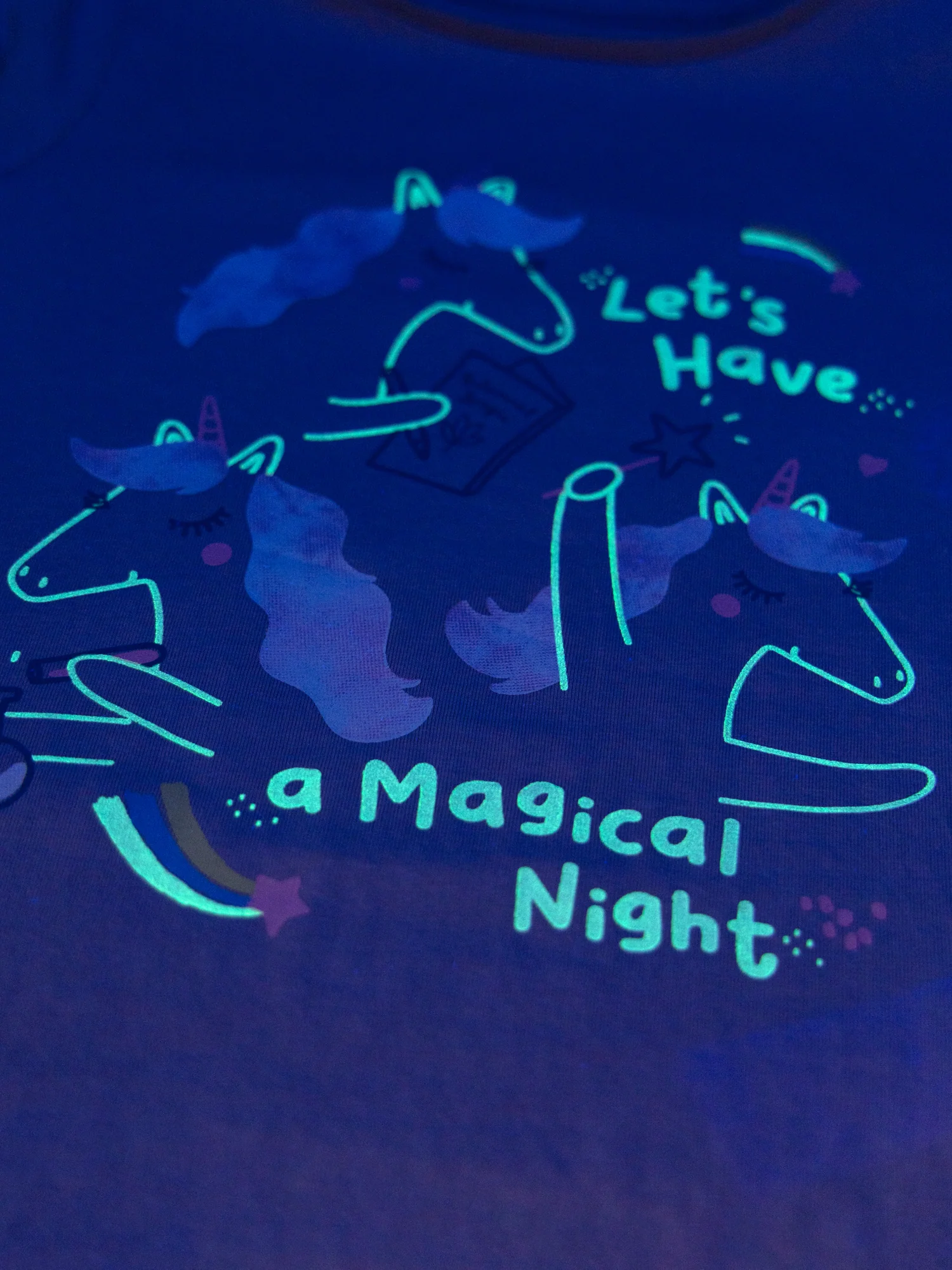 Pyjama licorne phosphorescent pour enfant fille - Image 4