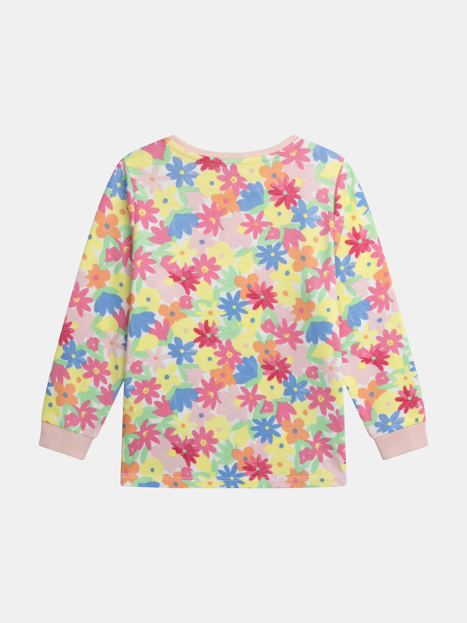 Pyjama long avec imprimé intégral "fleurs multicolores" pour enfant fille - Image 8