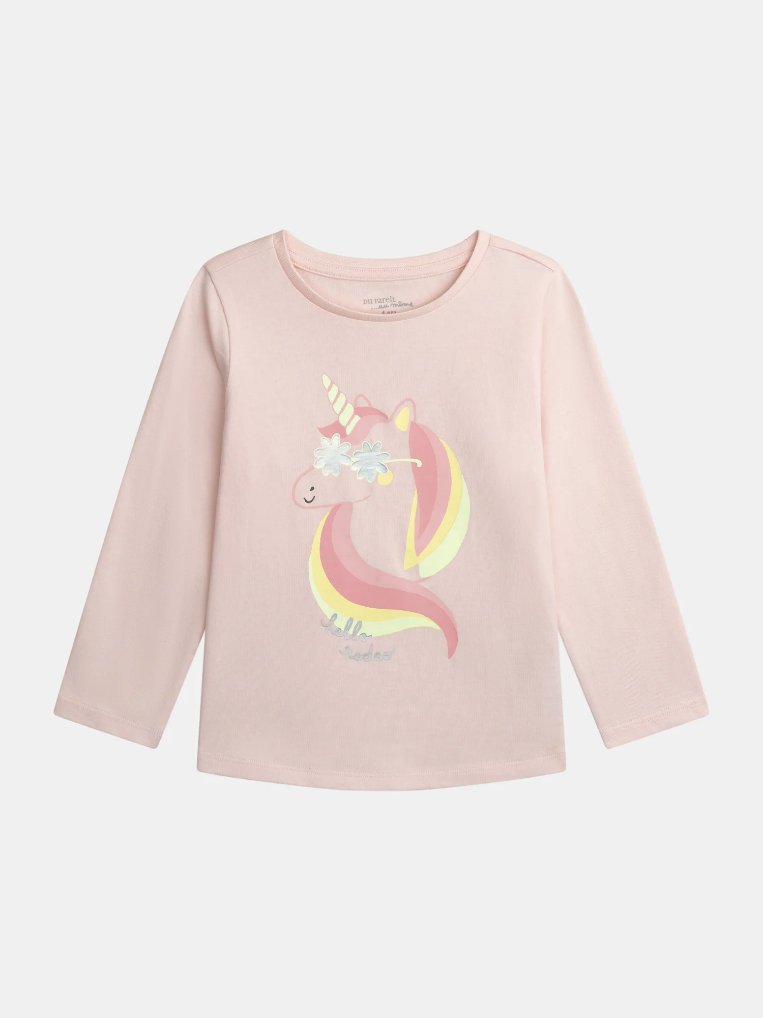 Pyjama long phosphorescent rose poudré à motif licorne pour enfant fille - Image 5