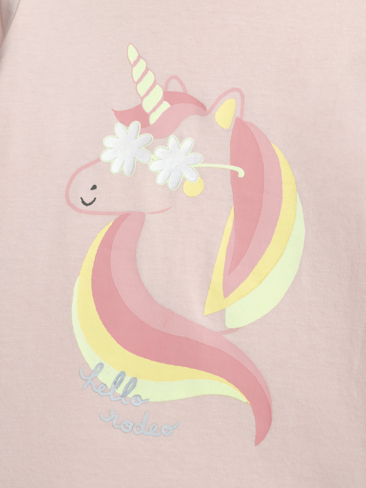 Pyjama long phosphorescent rose poudré à motif licorne pour enfant fille - Image 6