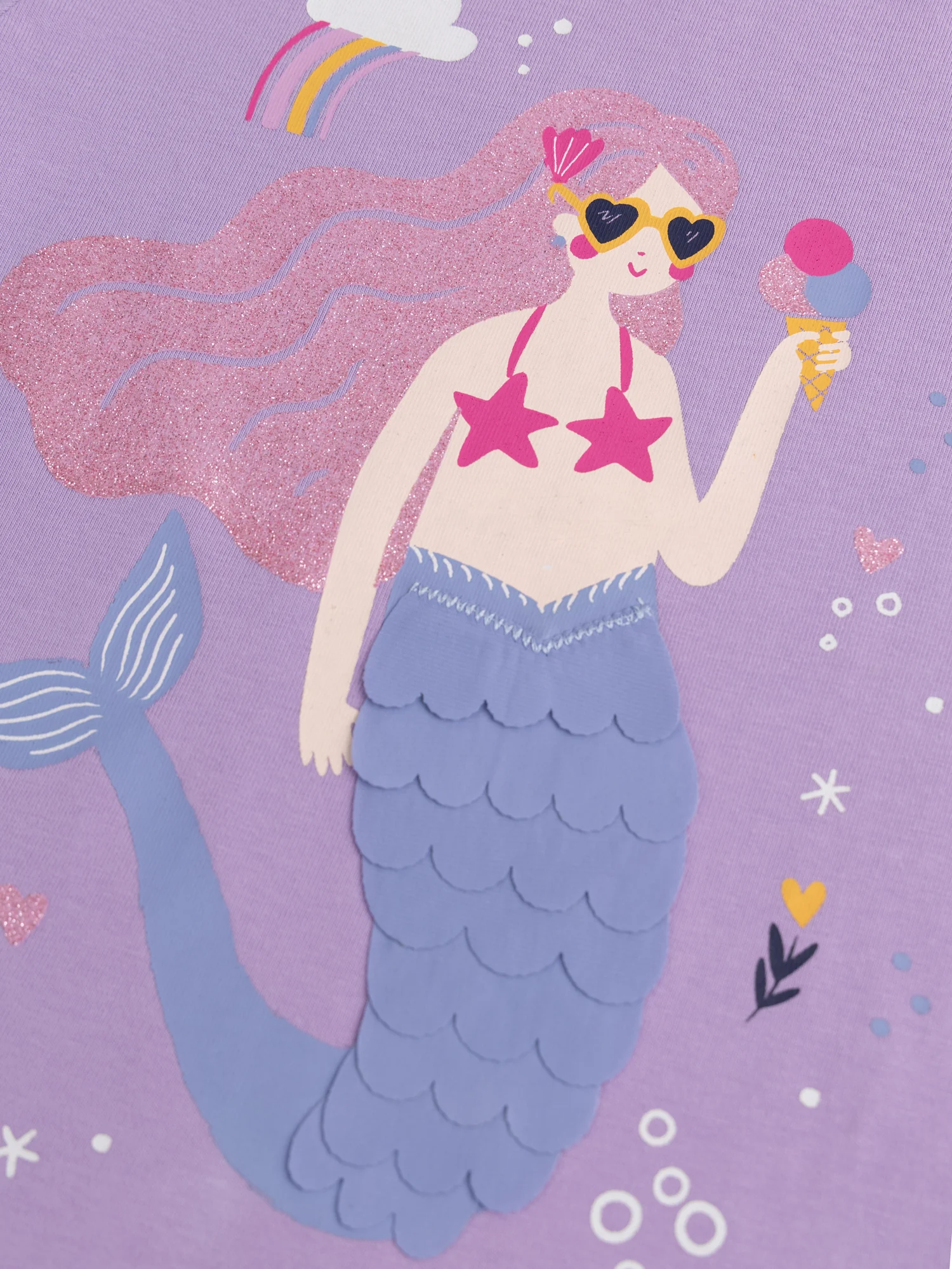 Pyjama mauve sirene pour enfant fille - Image 3