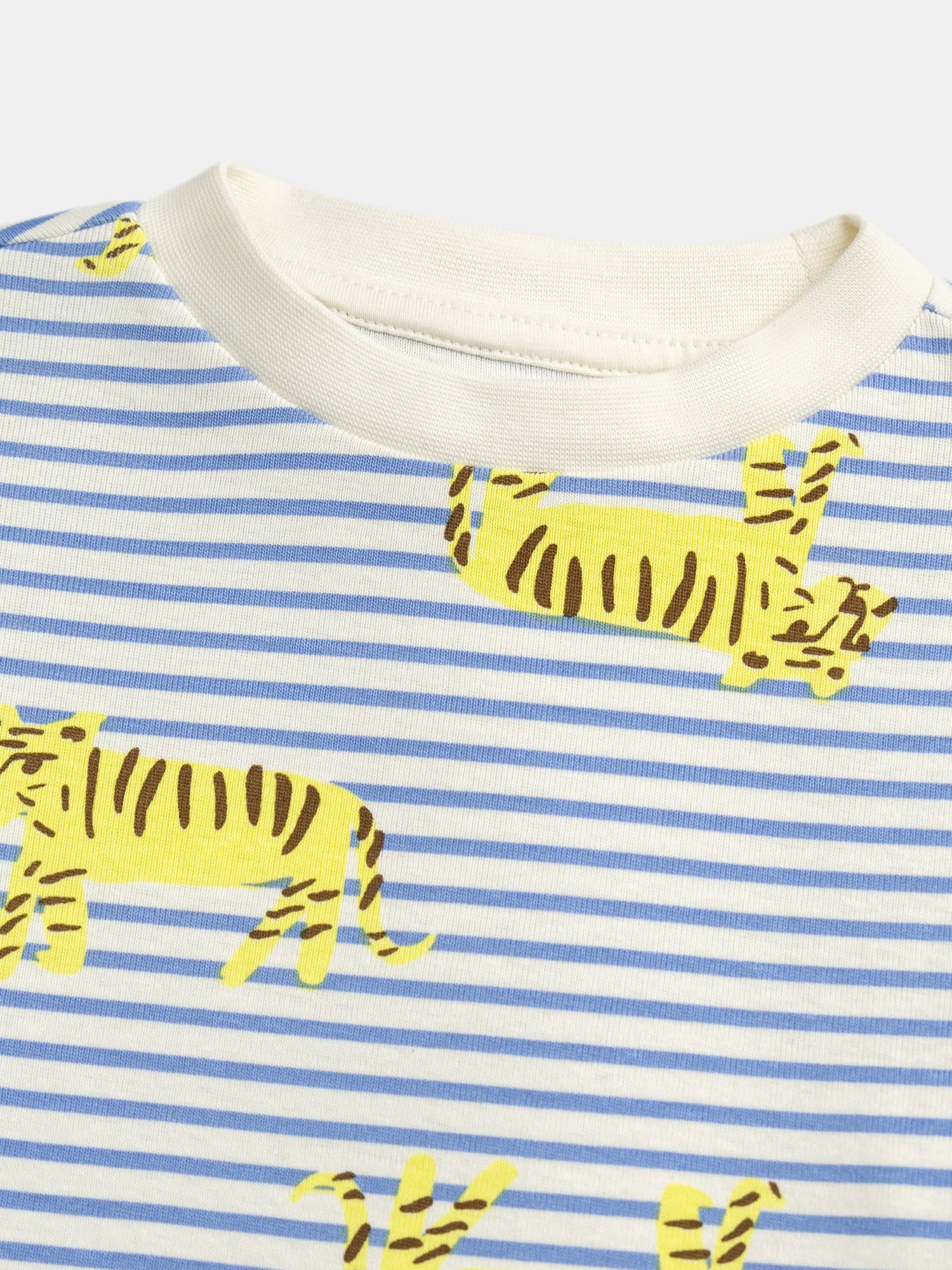 Pyjama rayé avec imprimé intégral tigre pour enfant garçon - Image 6