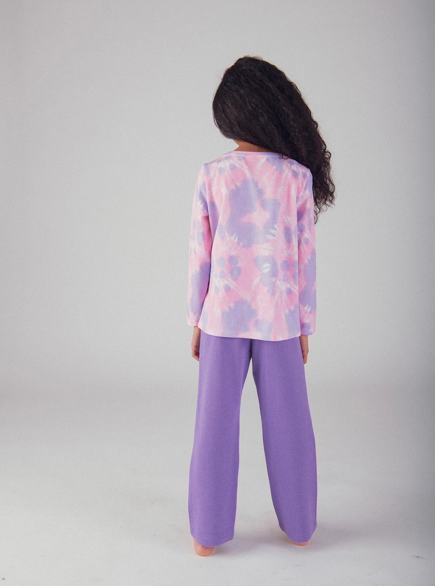 Pyjama tie-dye violet à motif "Poney Skateboarding Fever" pour enfant fille - Image 9