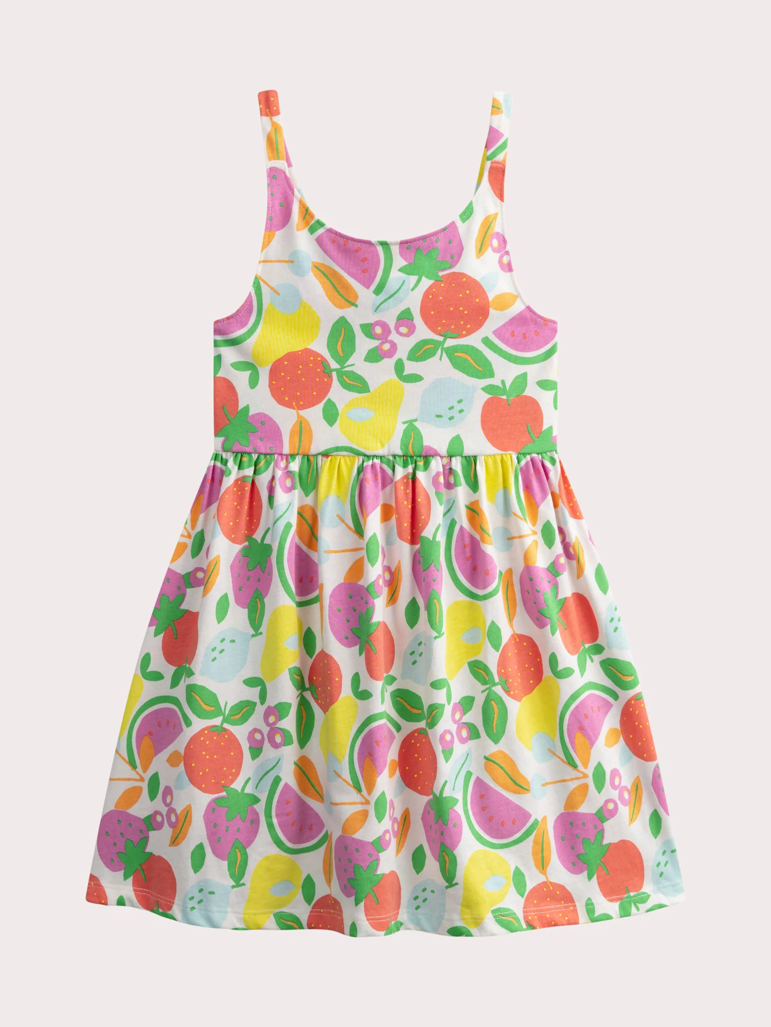 Robe à bretelles imprimé fruits