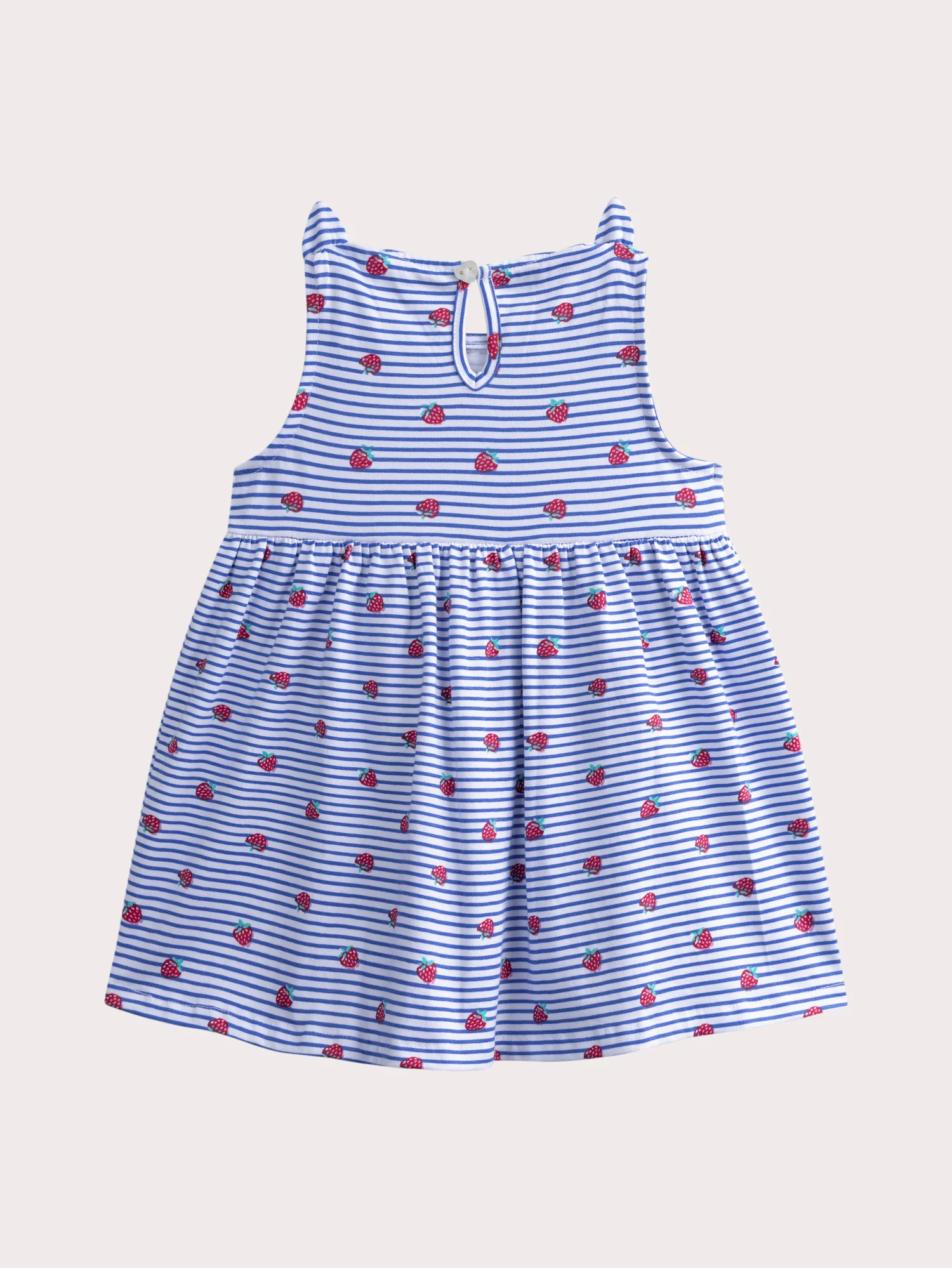 Robe à rayures fraises pour bébé fille - Image 3