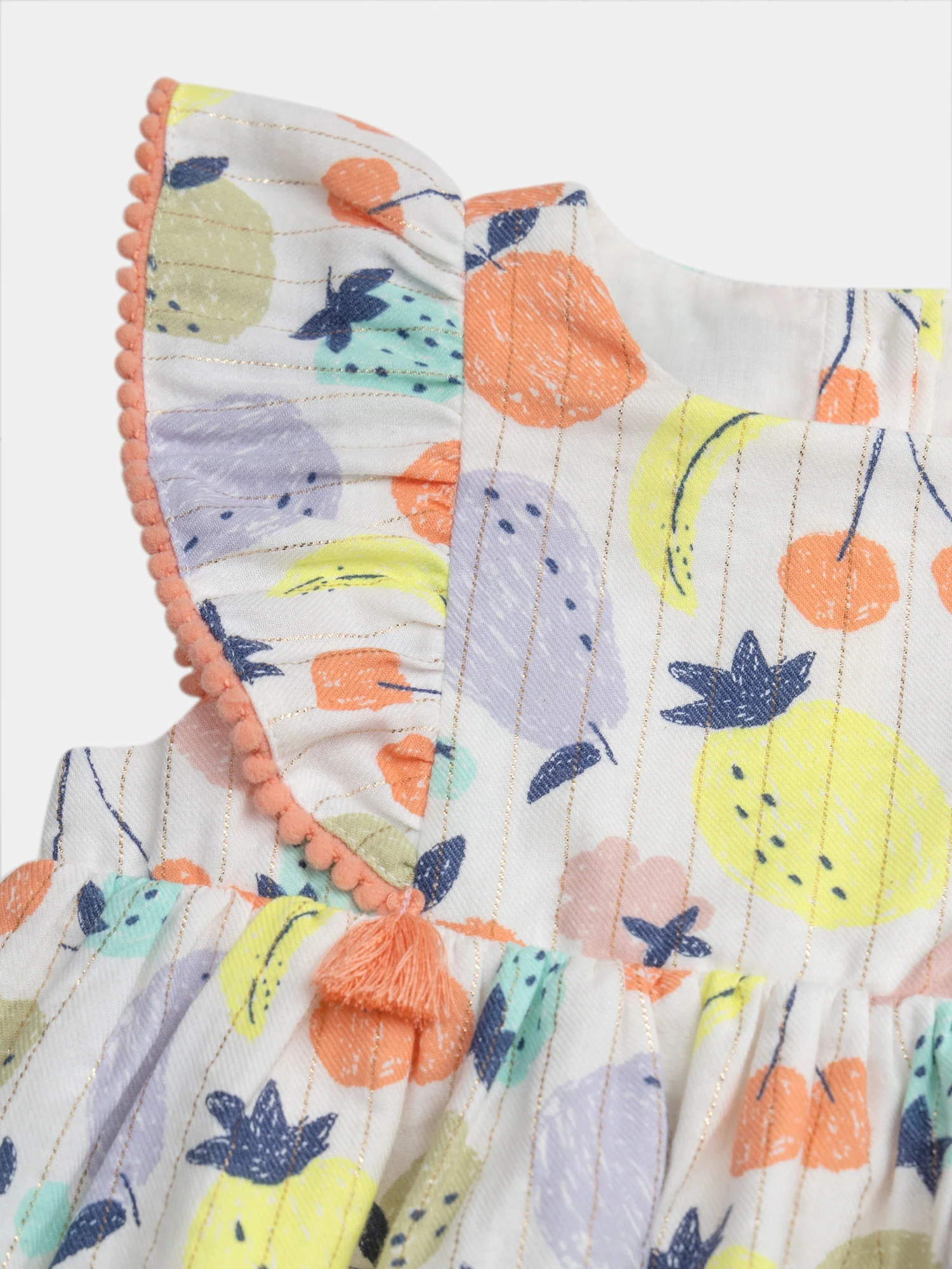 Robe à volant imprimée fruitier pour bébé fille - Image 2