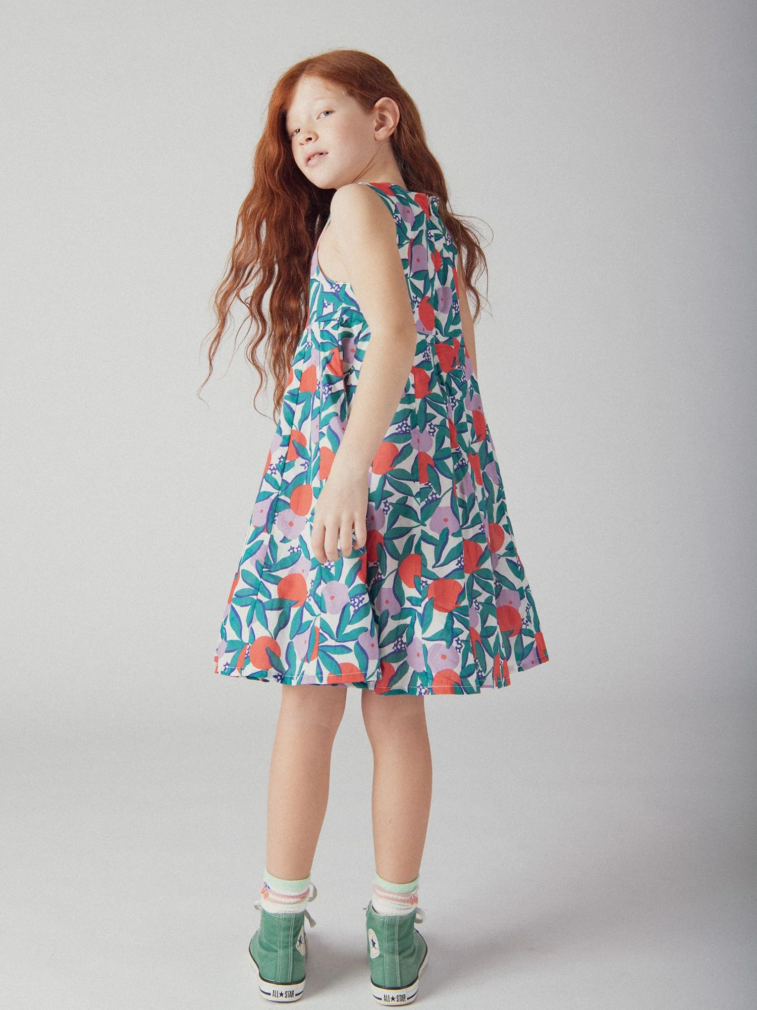 Robe sans manches à imprimé floral pour fille - Image 5