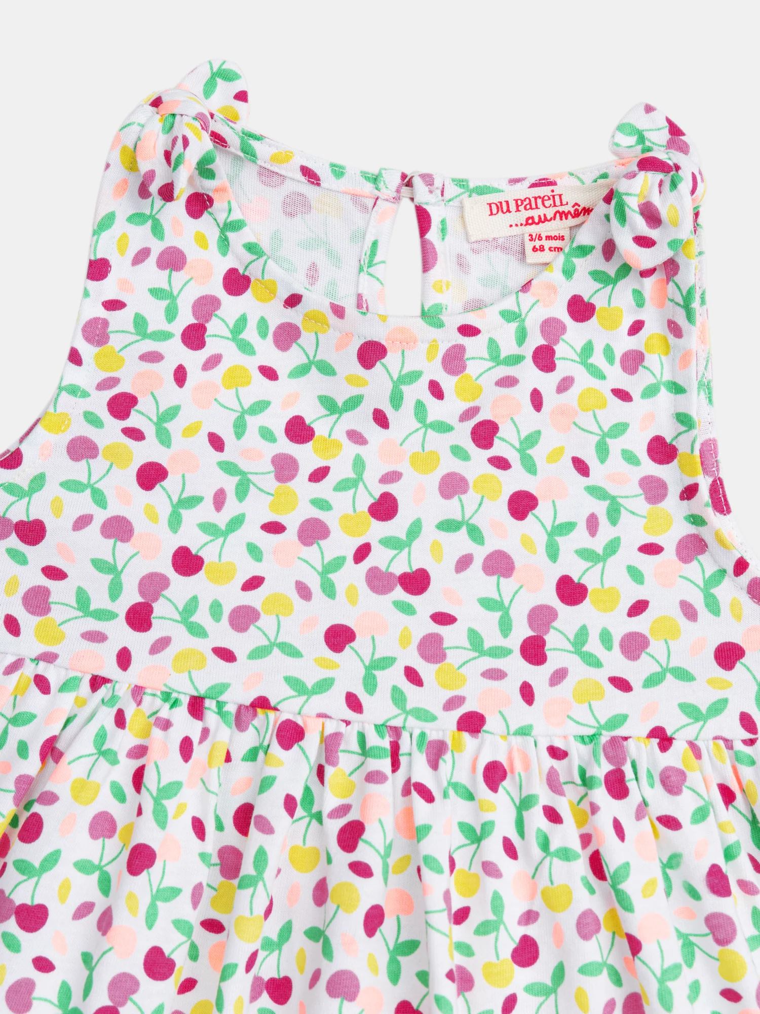 Robe multicolore à imprimé cerises pour bébé fille - Image 2