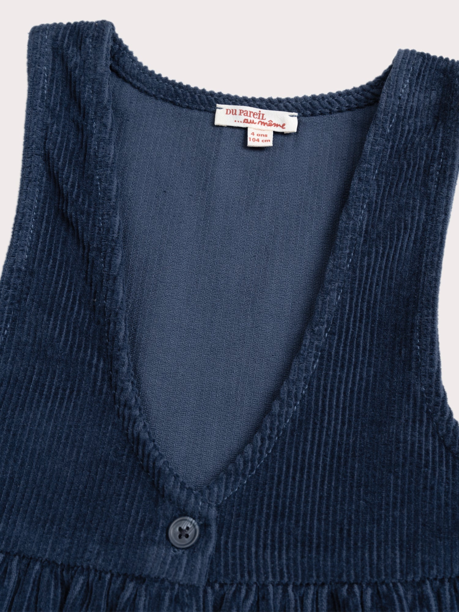 Robe bleu en velours grosses côtes - Image 4