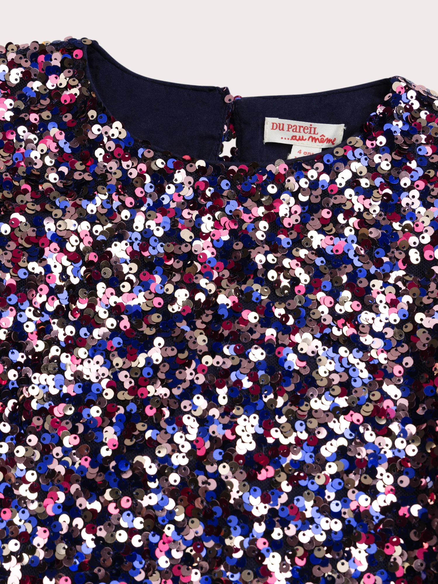 Robe festive à sequins multicolores - Image 3