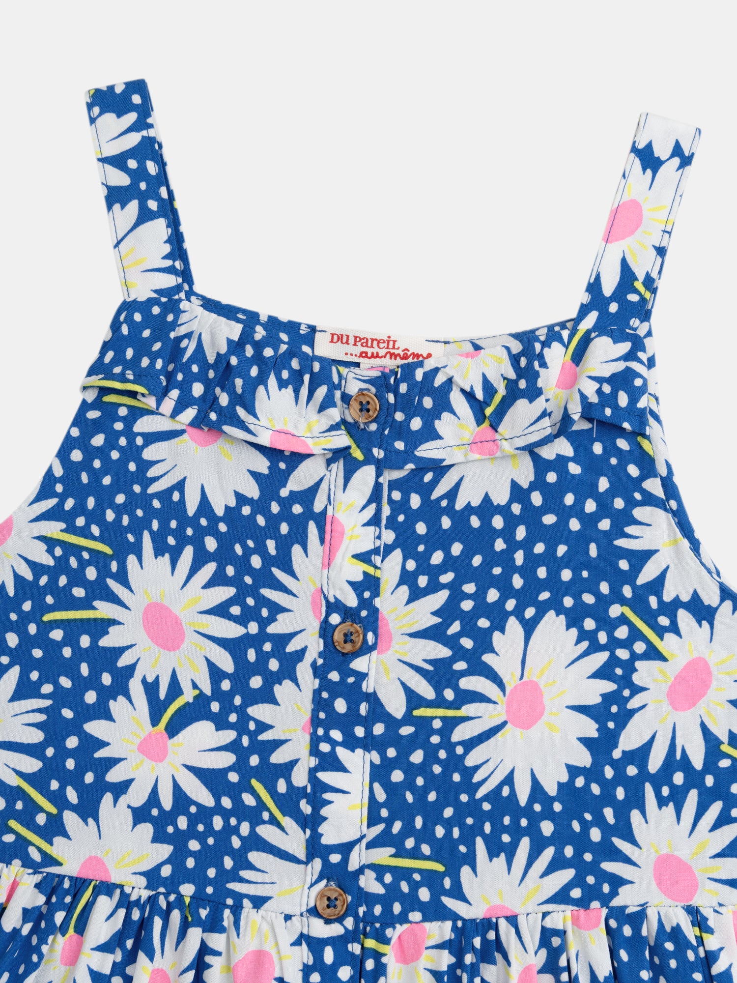 Robe bleue à imprimé fleurs pour fille - Image 5