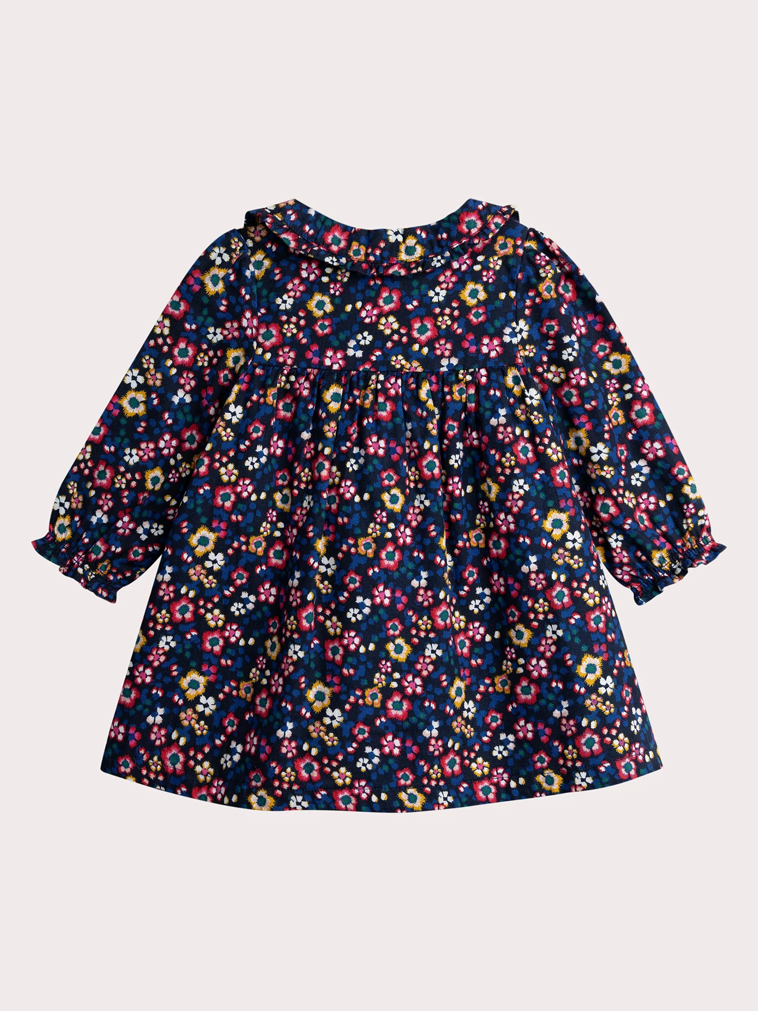 Robe bleu minuit à imprimé fleuri pour bébé fille - Image 3