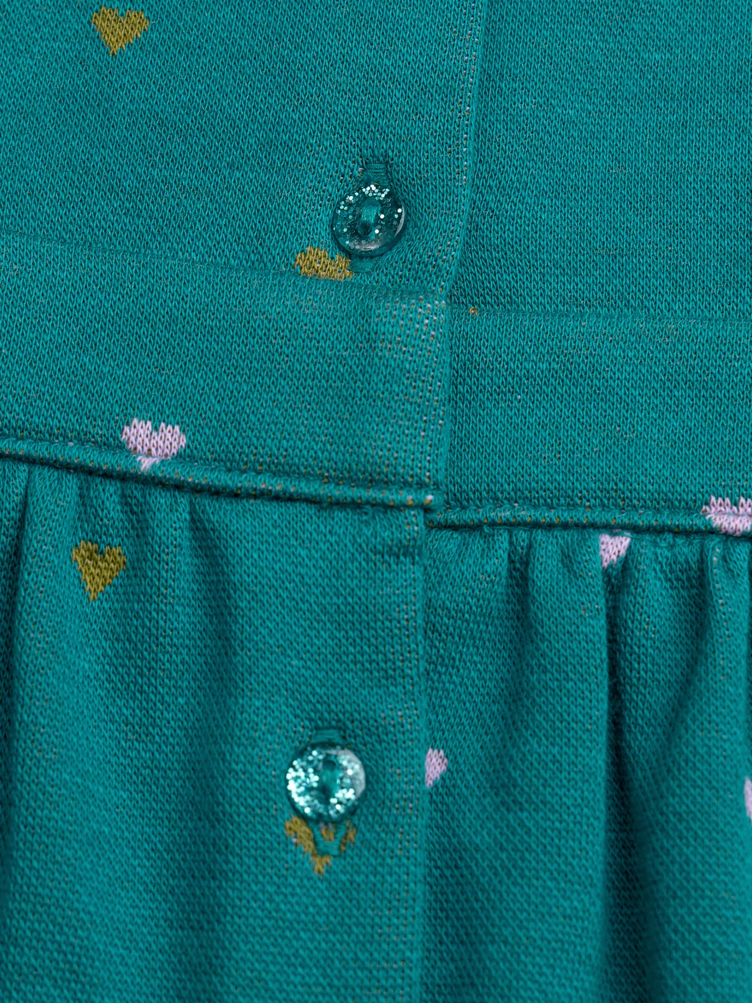 Robe bleu paon pour bébé fille - Image 3