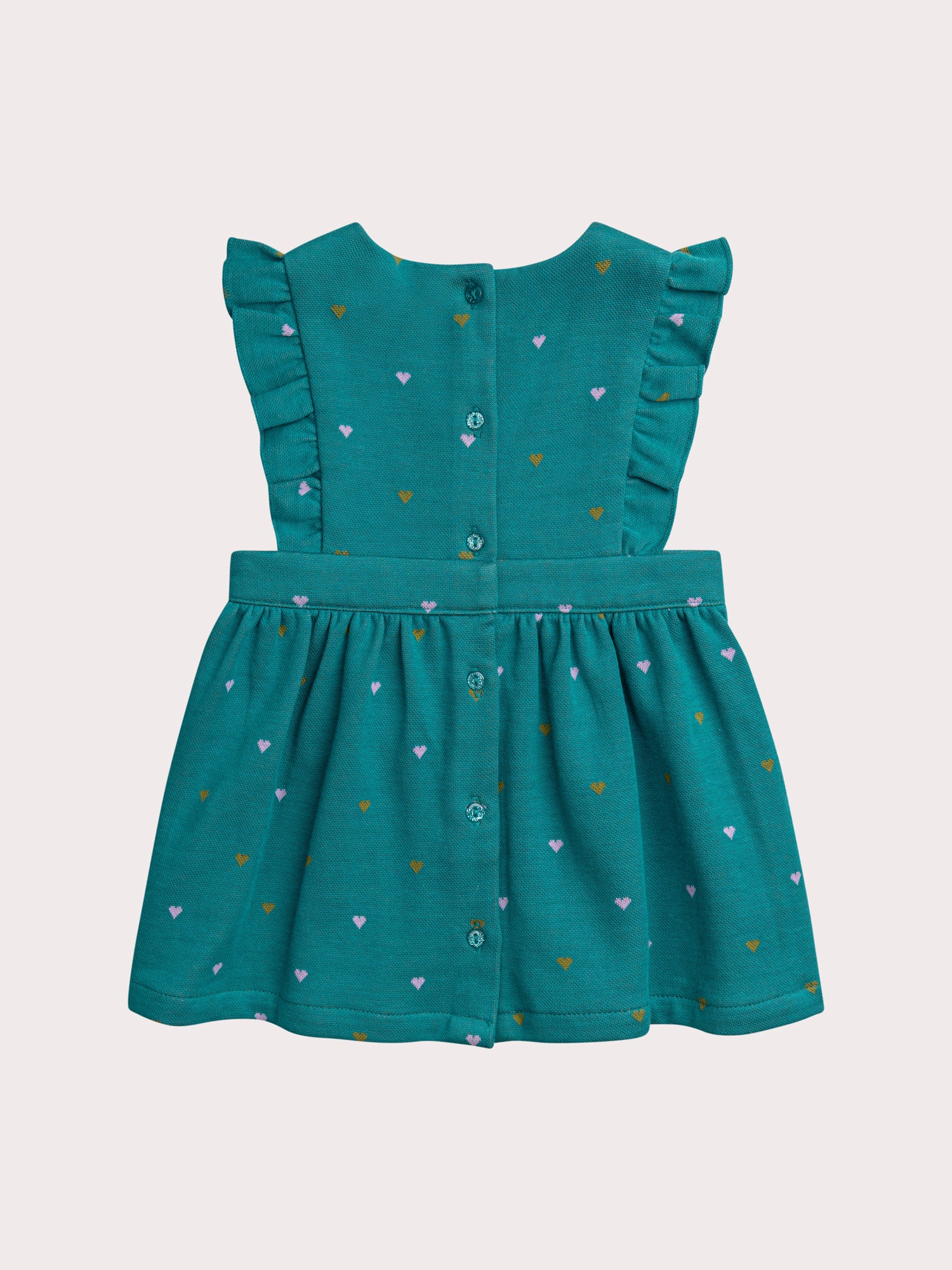 Robe bleu paon pour bébé fille - Image 4