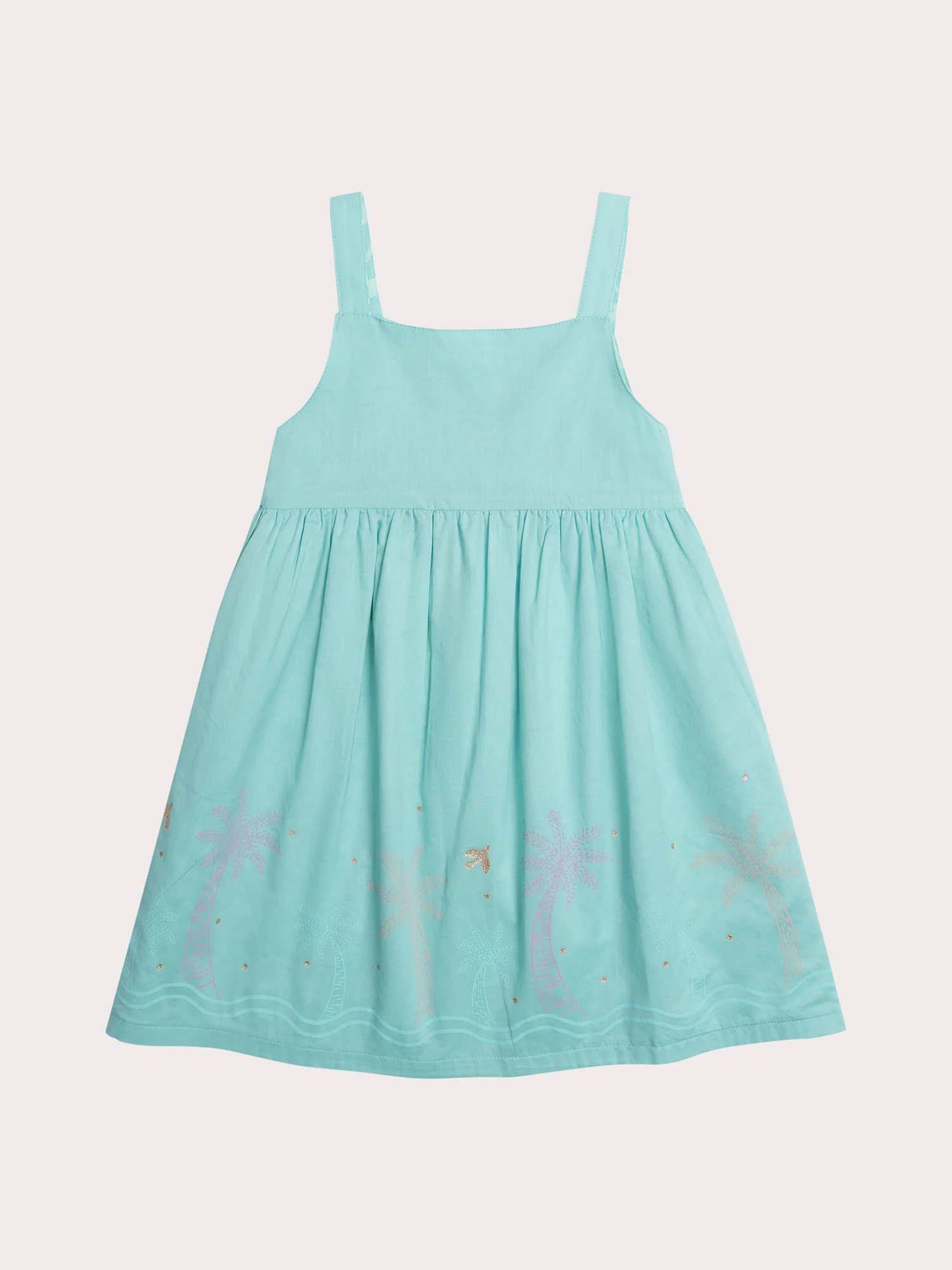 Robe bleu réversible à bretelles fines