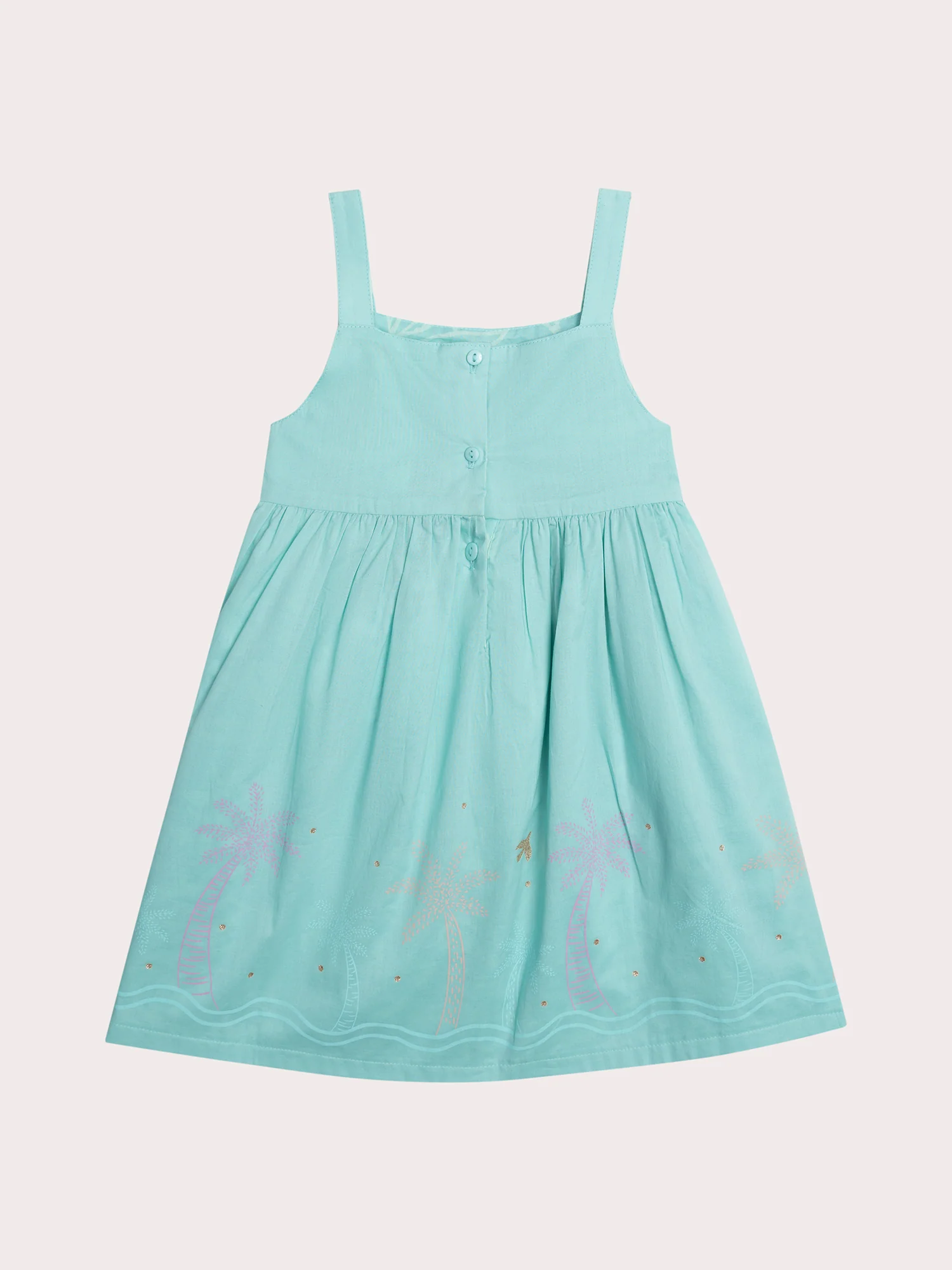 Robe bleu réversible à bretelles fines - Image 7