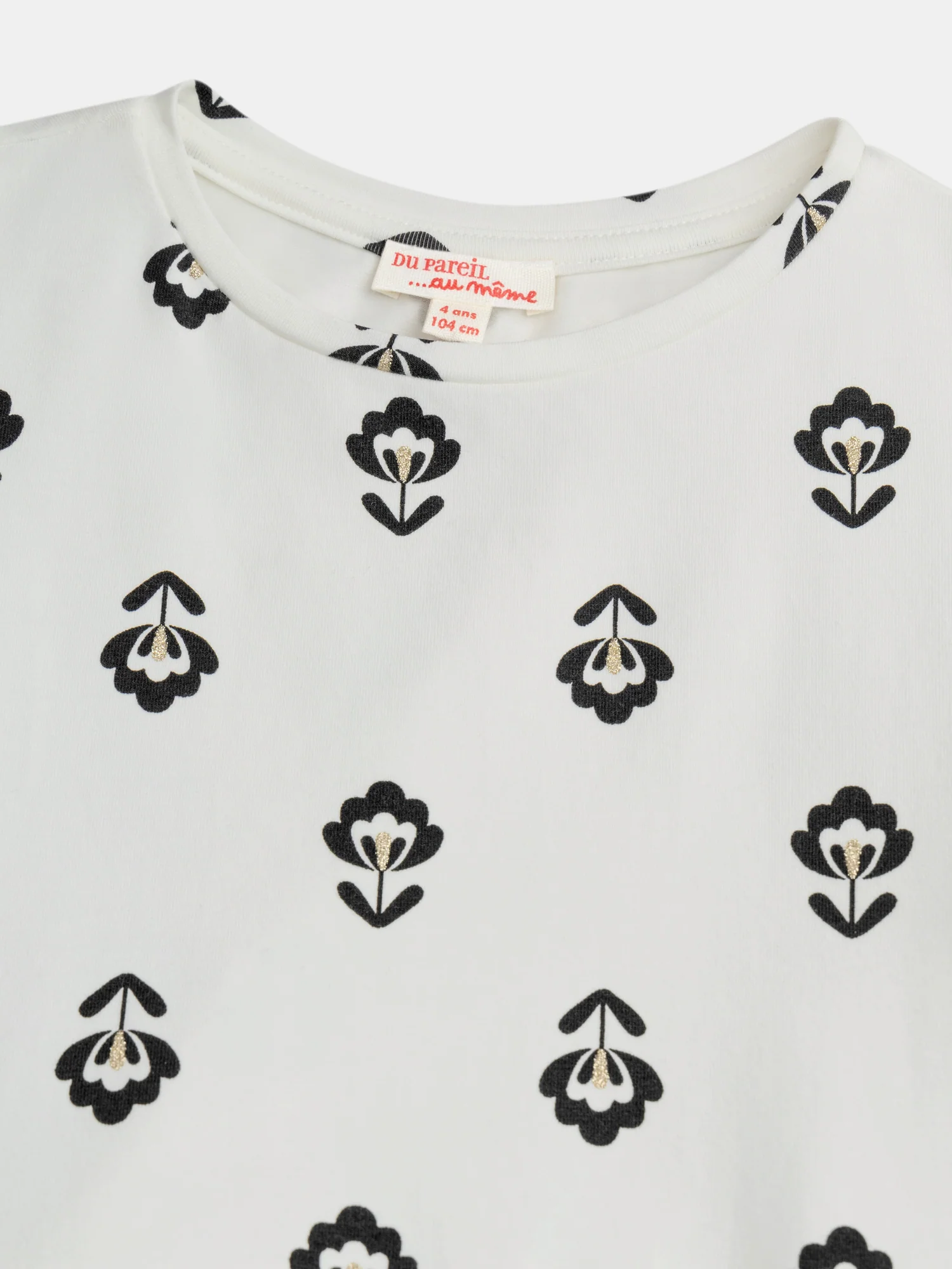 Robe écru bi-matière pour fille - Image 5