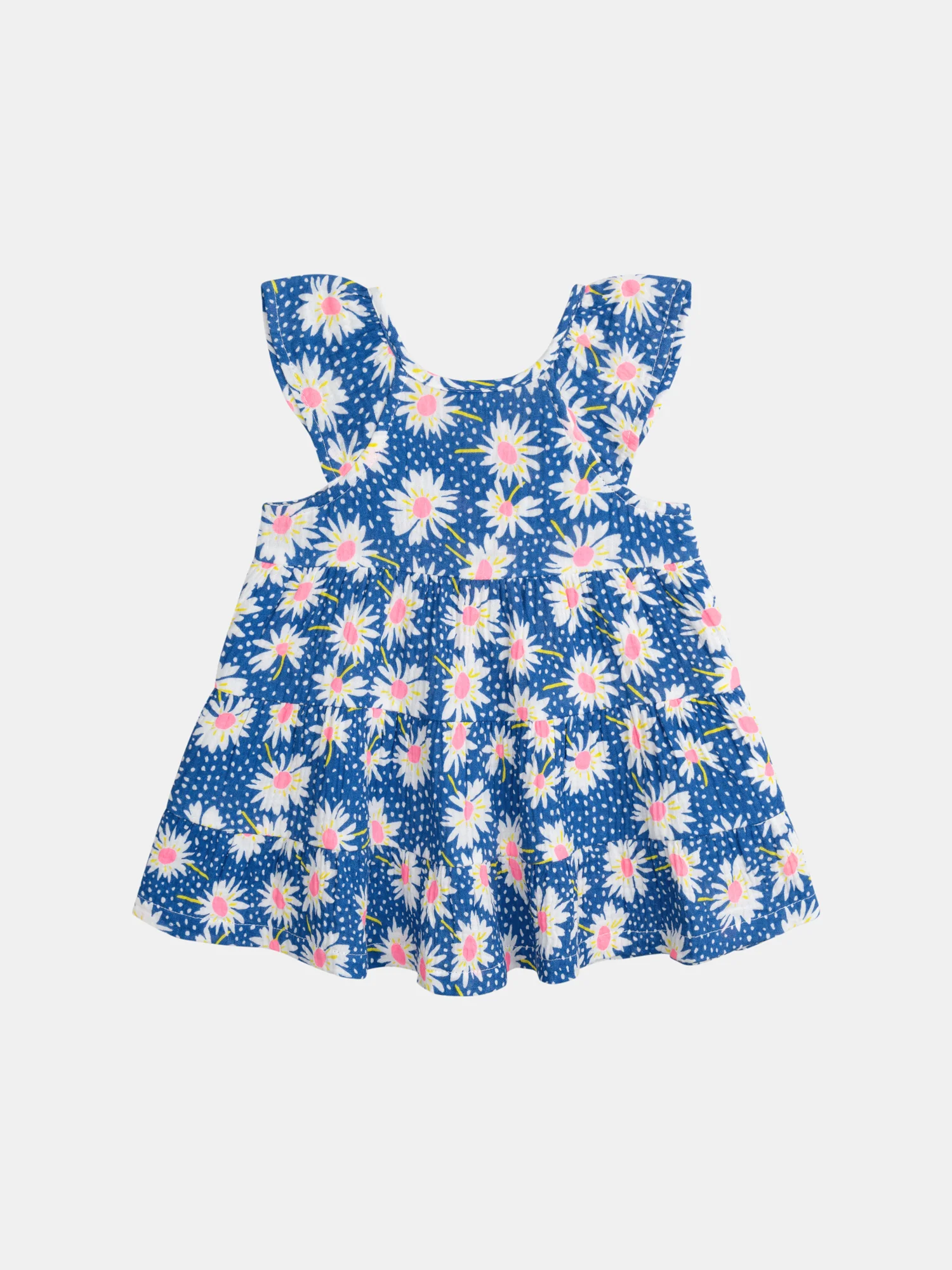 Robe à imprimé fleuri Bleu cobalt pour bébé fille