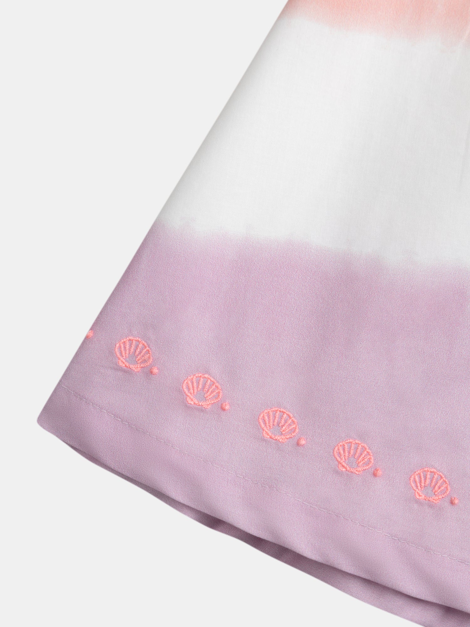Robe trapèze à col montant dégradé corail pour bébé fille - Image 2