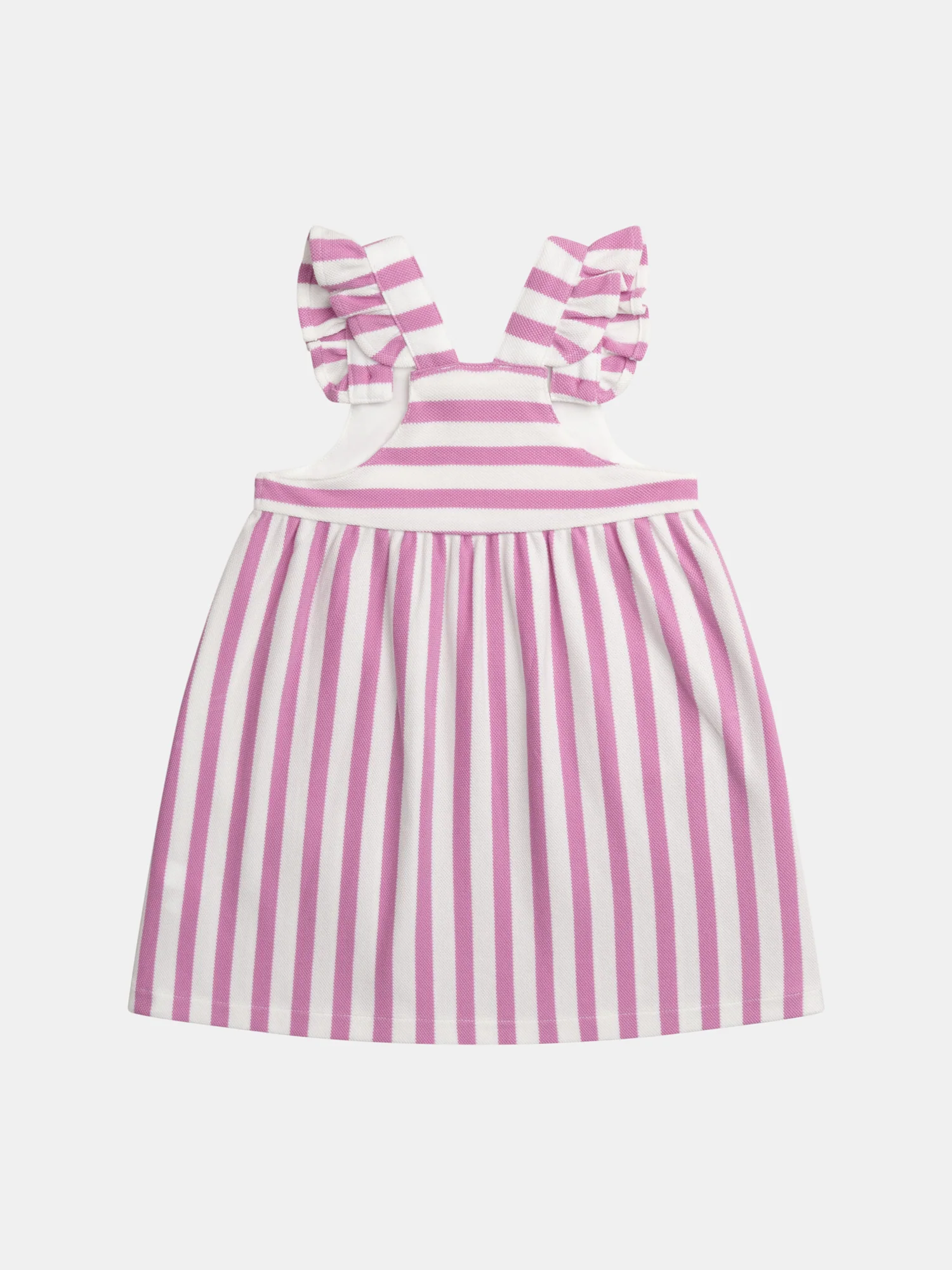Robe rose trémière à rayures pour bébé fille - Image 4