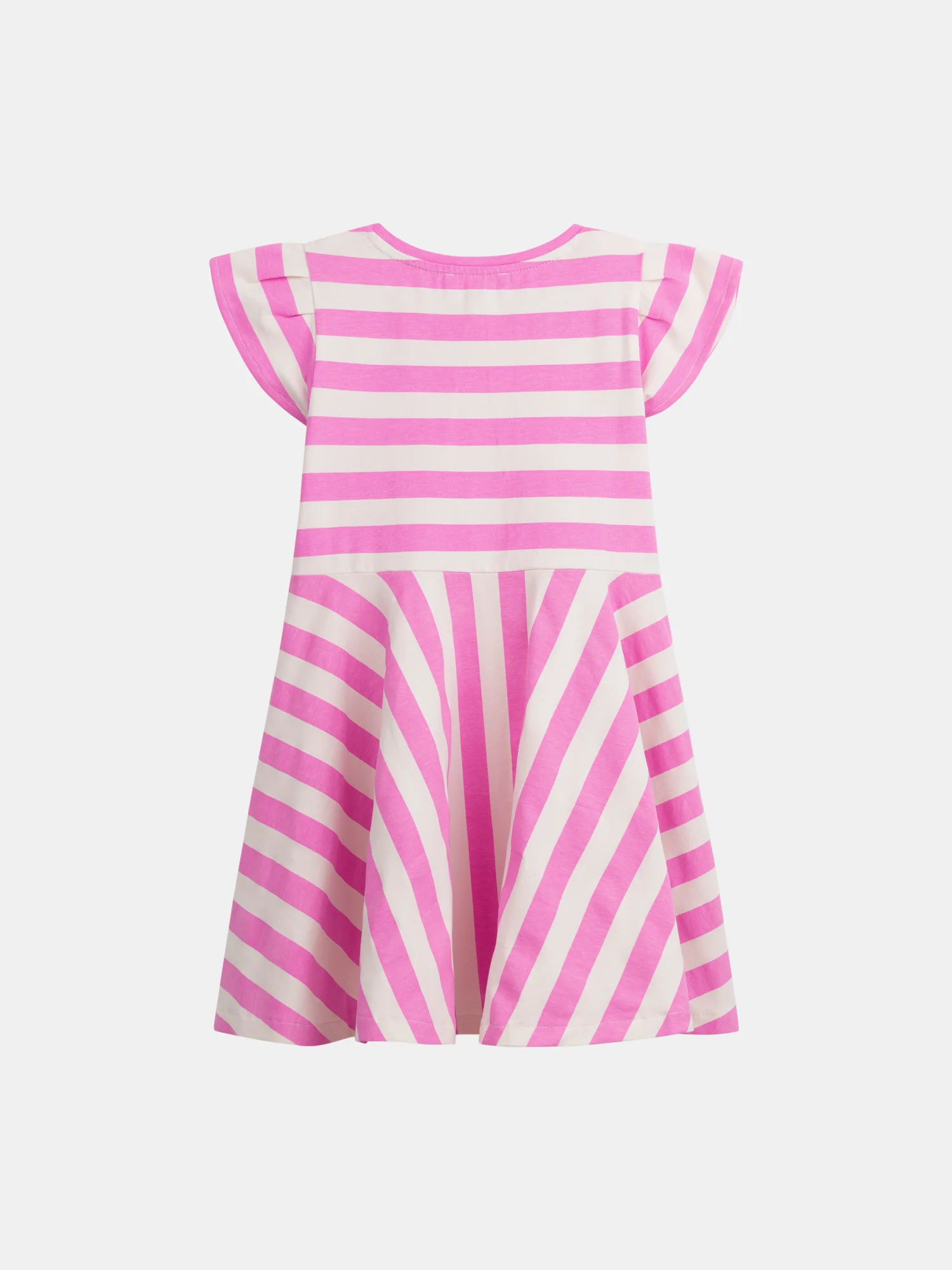 Robe écrue à rayures roses pour fille - Image 6