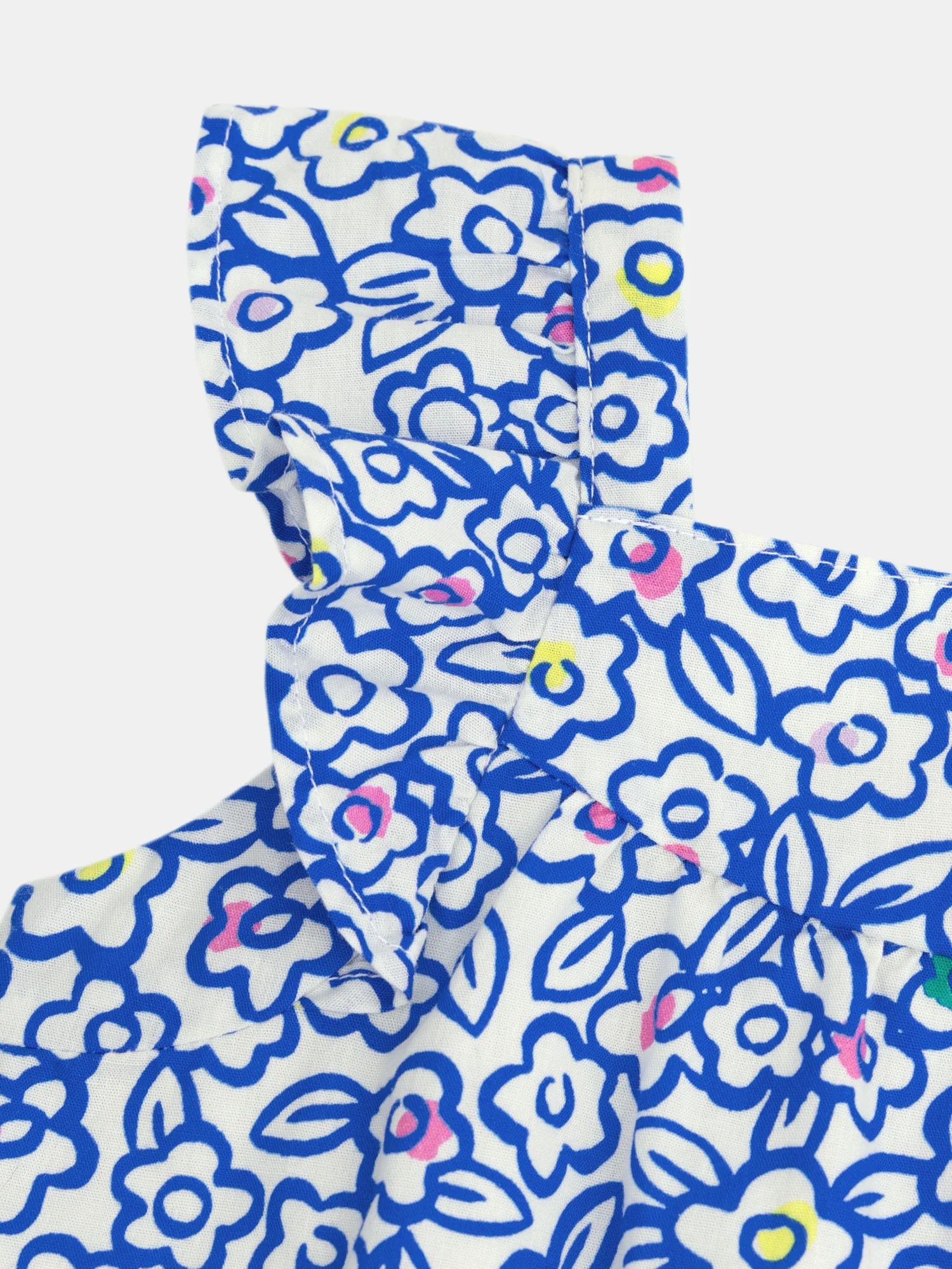 Robe à fleurs bleu et sa culotte assortie pour bébé fille - Image 3
