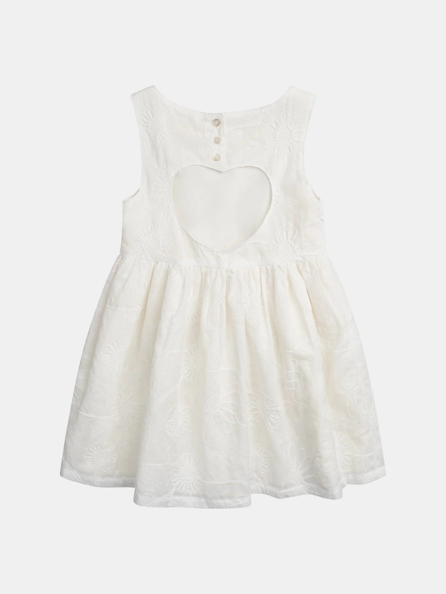 Robe écrue découpe cœur pour fille - Image 4