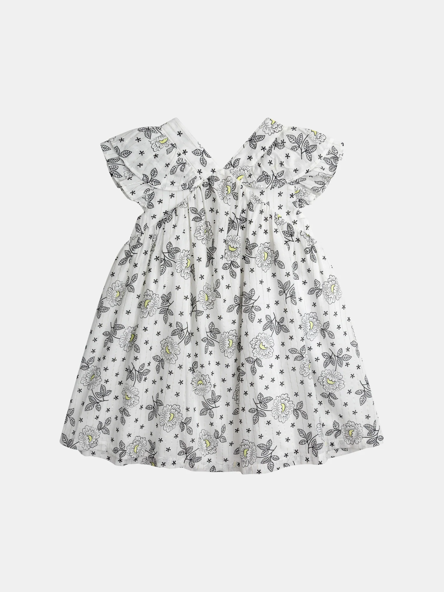 Robe écrue imprimé floral pour fille