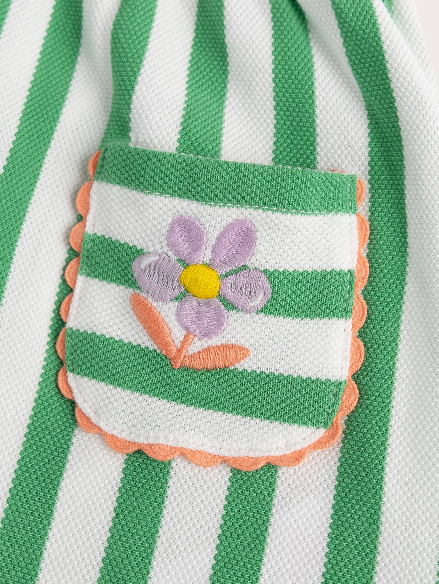 Robe écrue rayée à bretelles pour bébé fille - Image 3