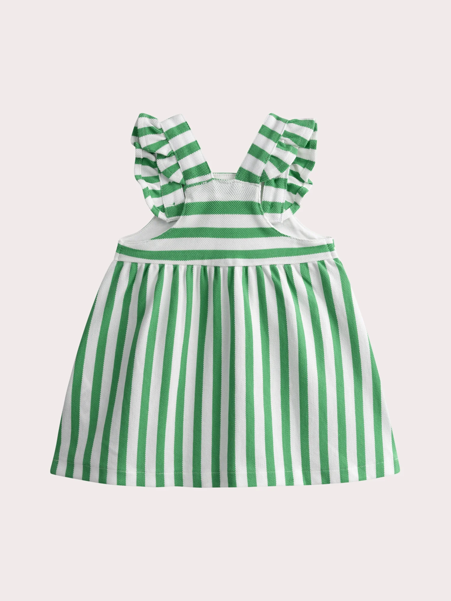 Robe écrue rayée à bretelles pour bébé fille - Image 4