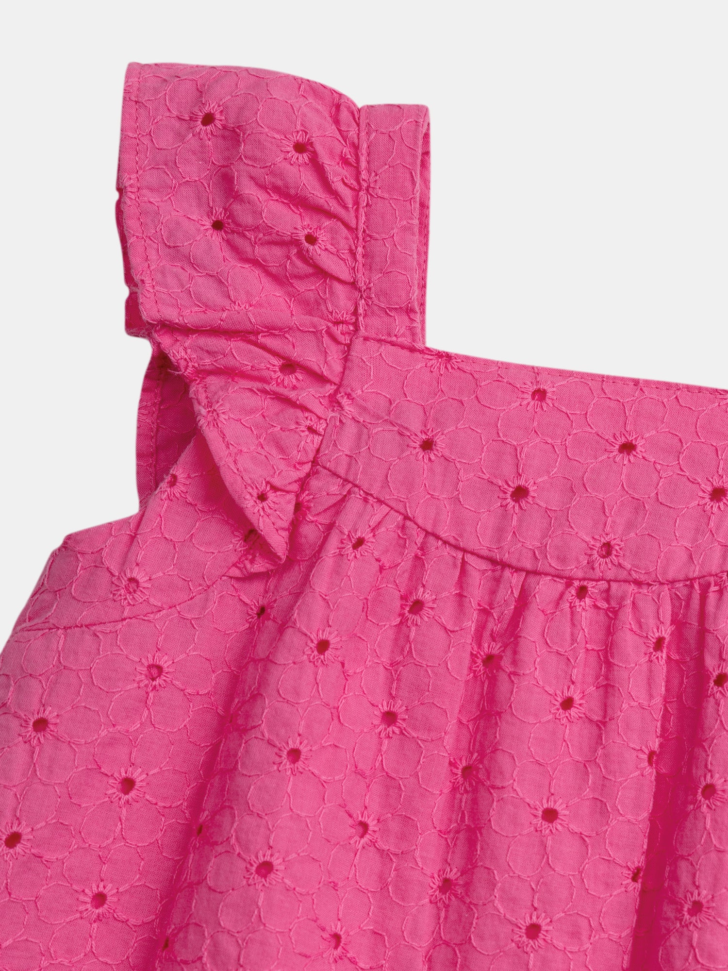 Robe en broderie anglaise rose passion pour bébé fille - Image 2