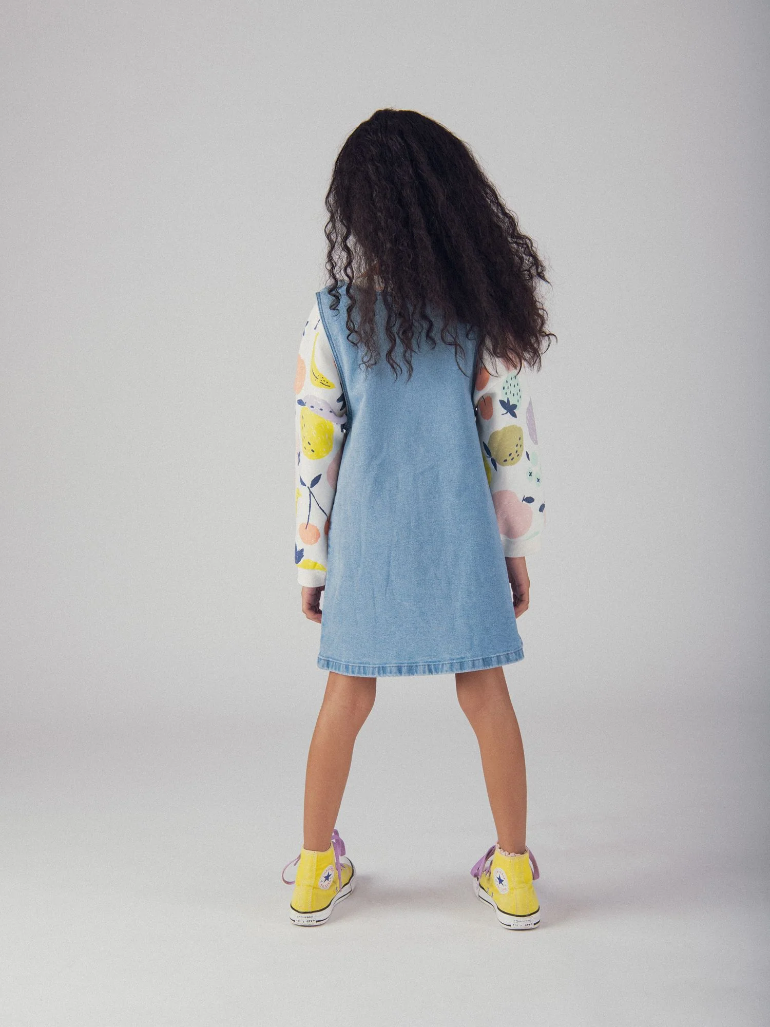 Robe en denim à boutons pression pour fille - Image 3