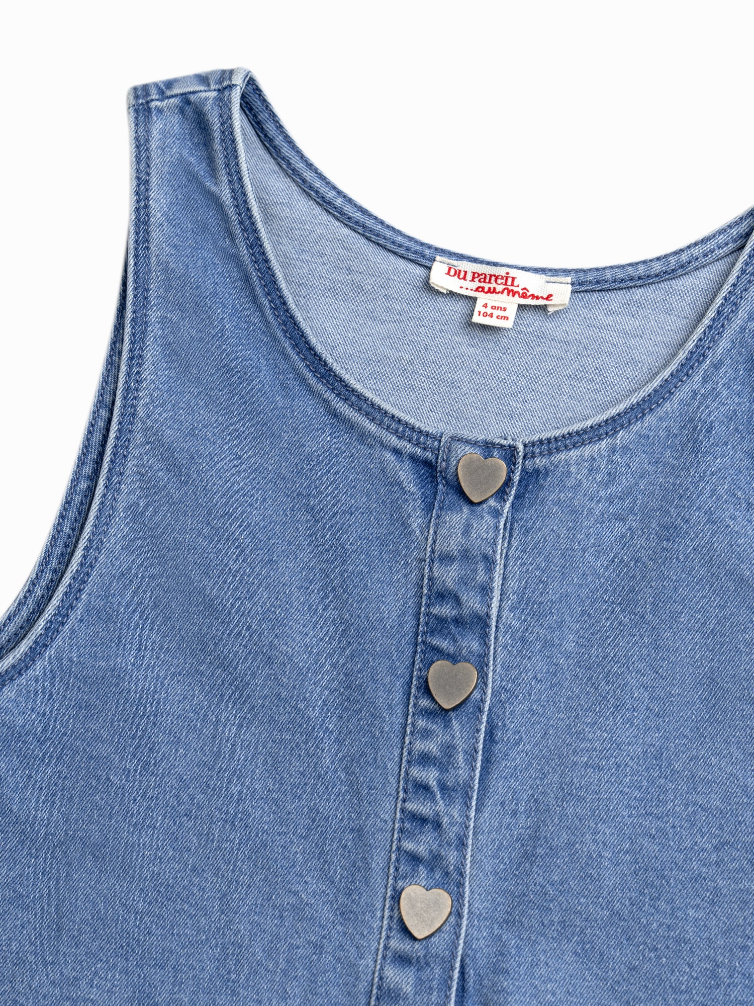 Robe en denim à boutons pression pour fille - Image 5