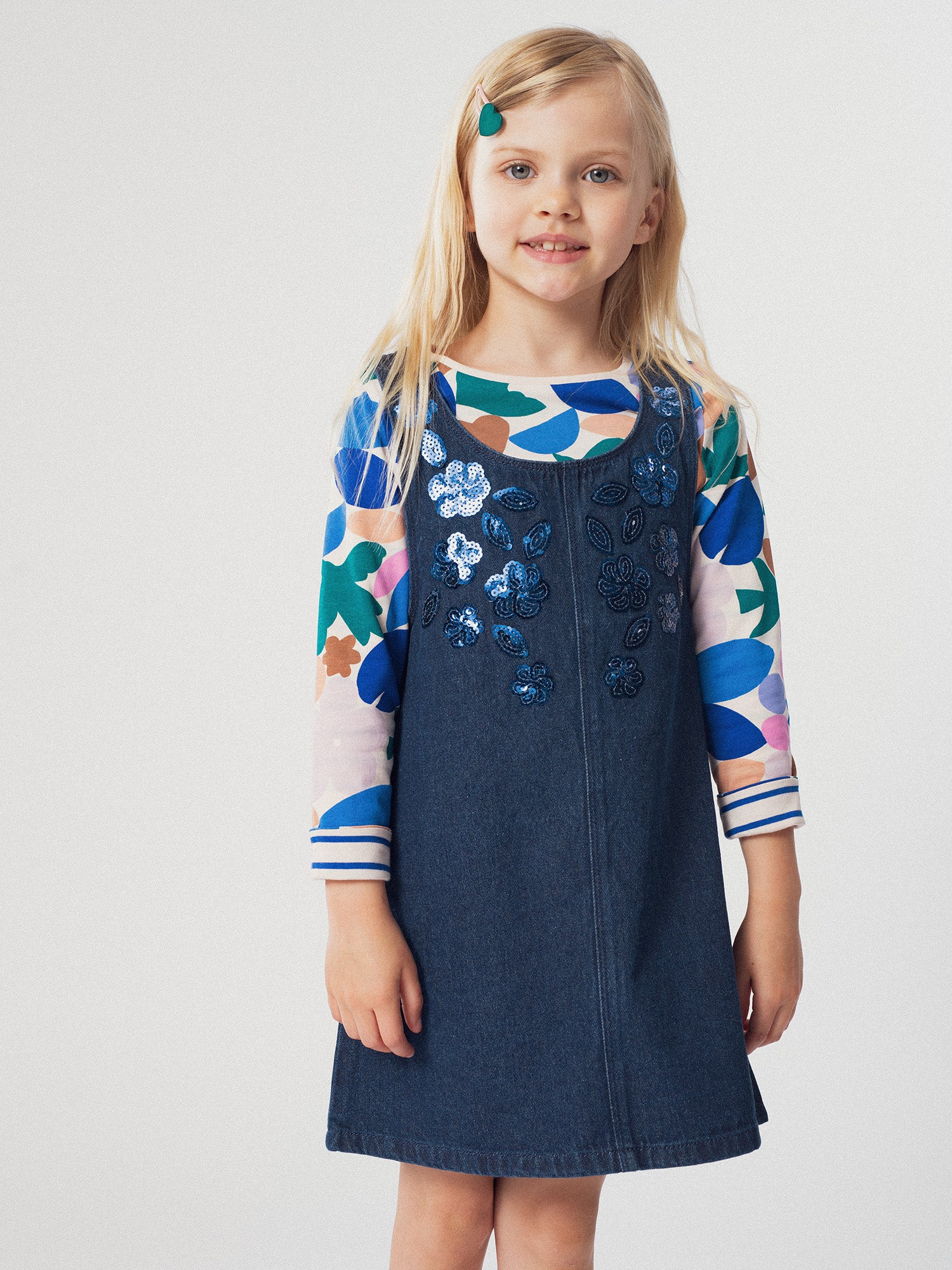 Robe en denim foncé fille - Image 2