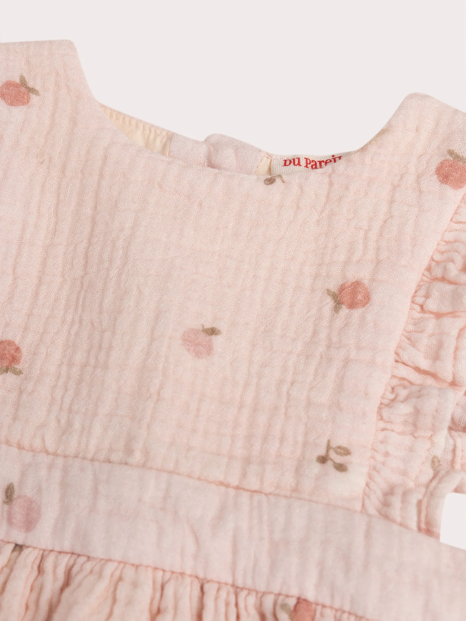 Robe en gaze de coton rose pour bébé fille - Image 2
