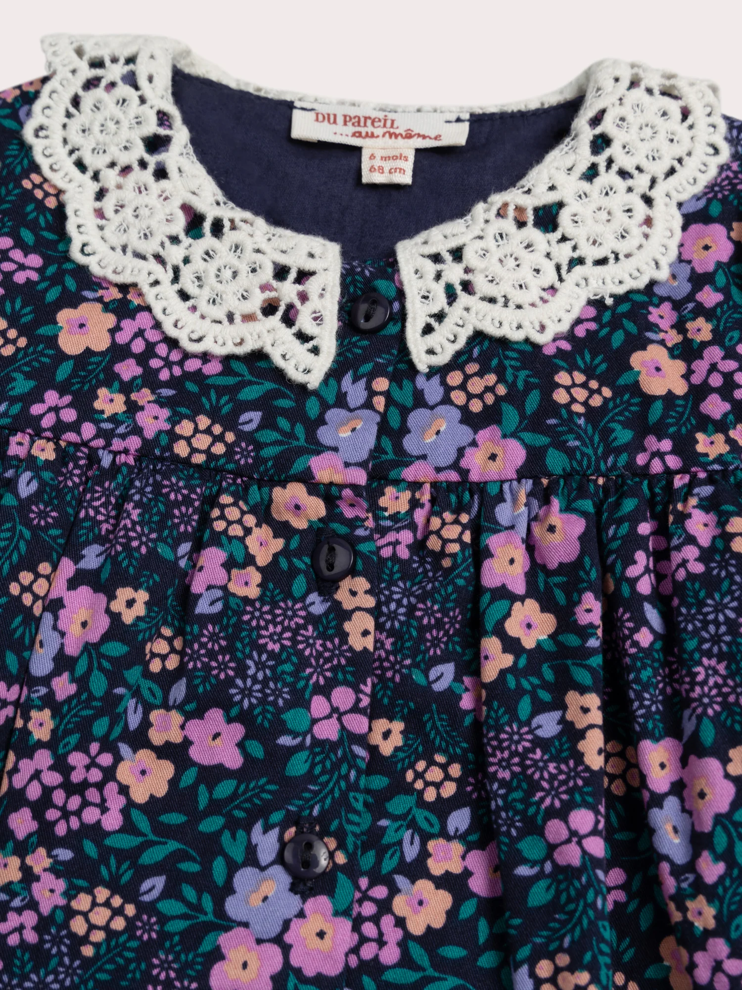 Robe fleurie pour bébé fille - Image 3