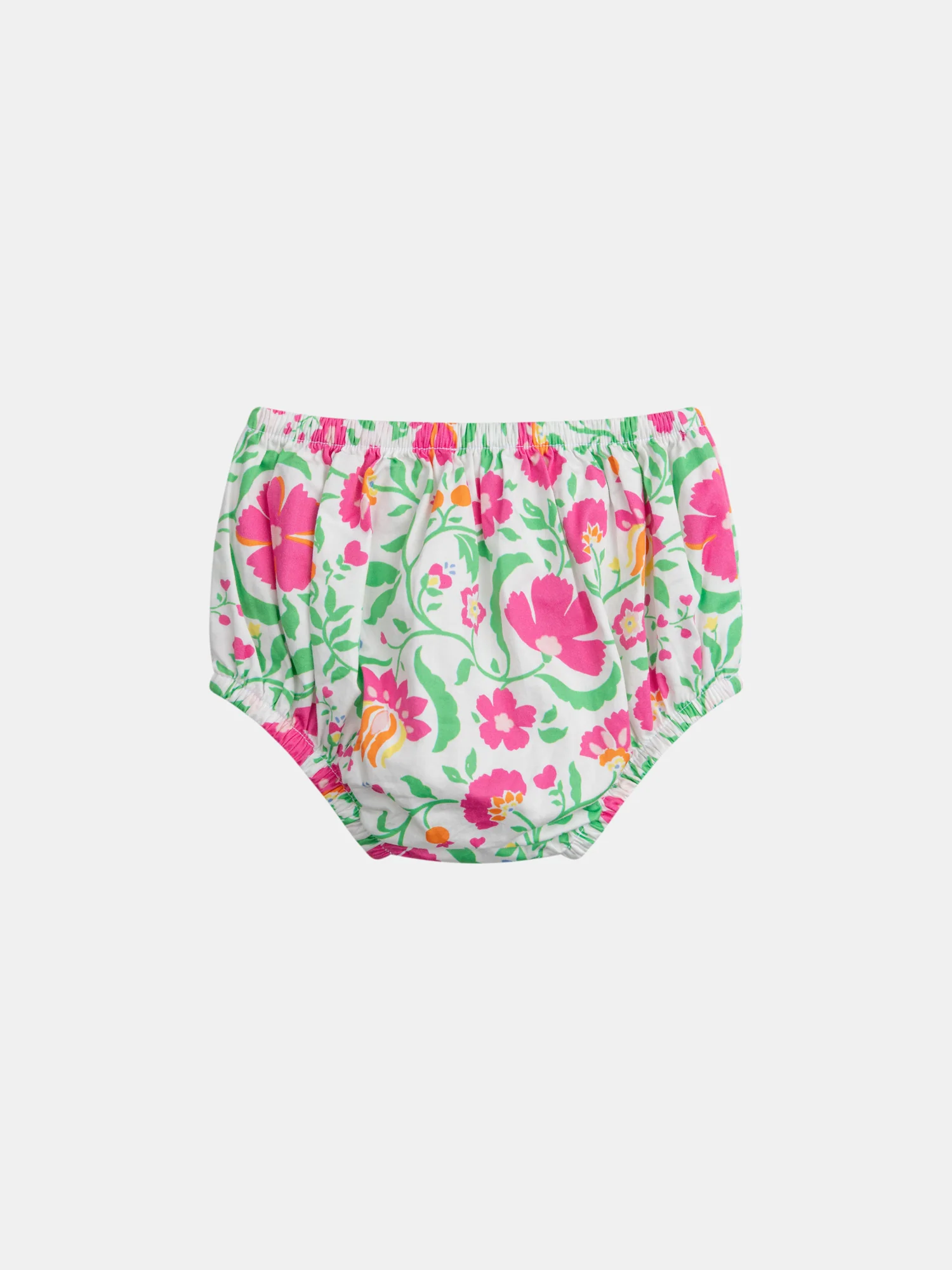 Robe fleurie volanté et bloomer assorti pour bébé fille - Image 10