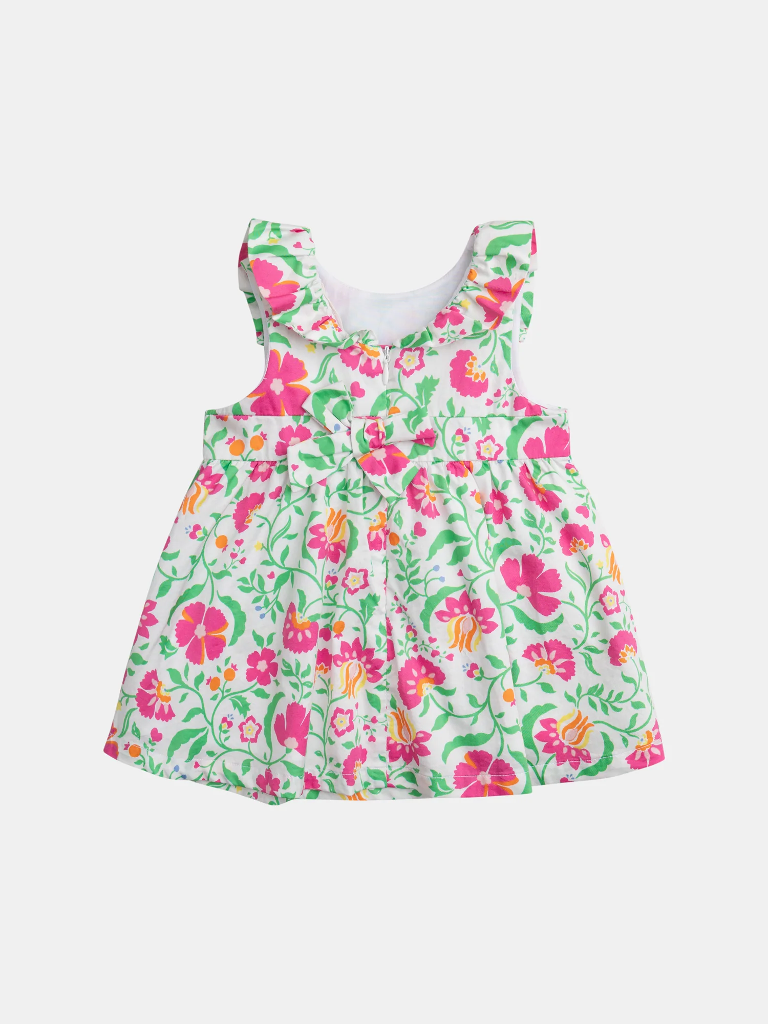 Robe fleurie volanté et bloomer assorti pour bébé fille - Image 7