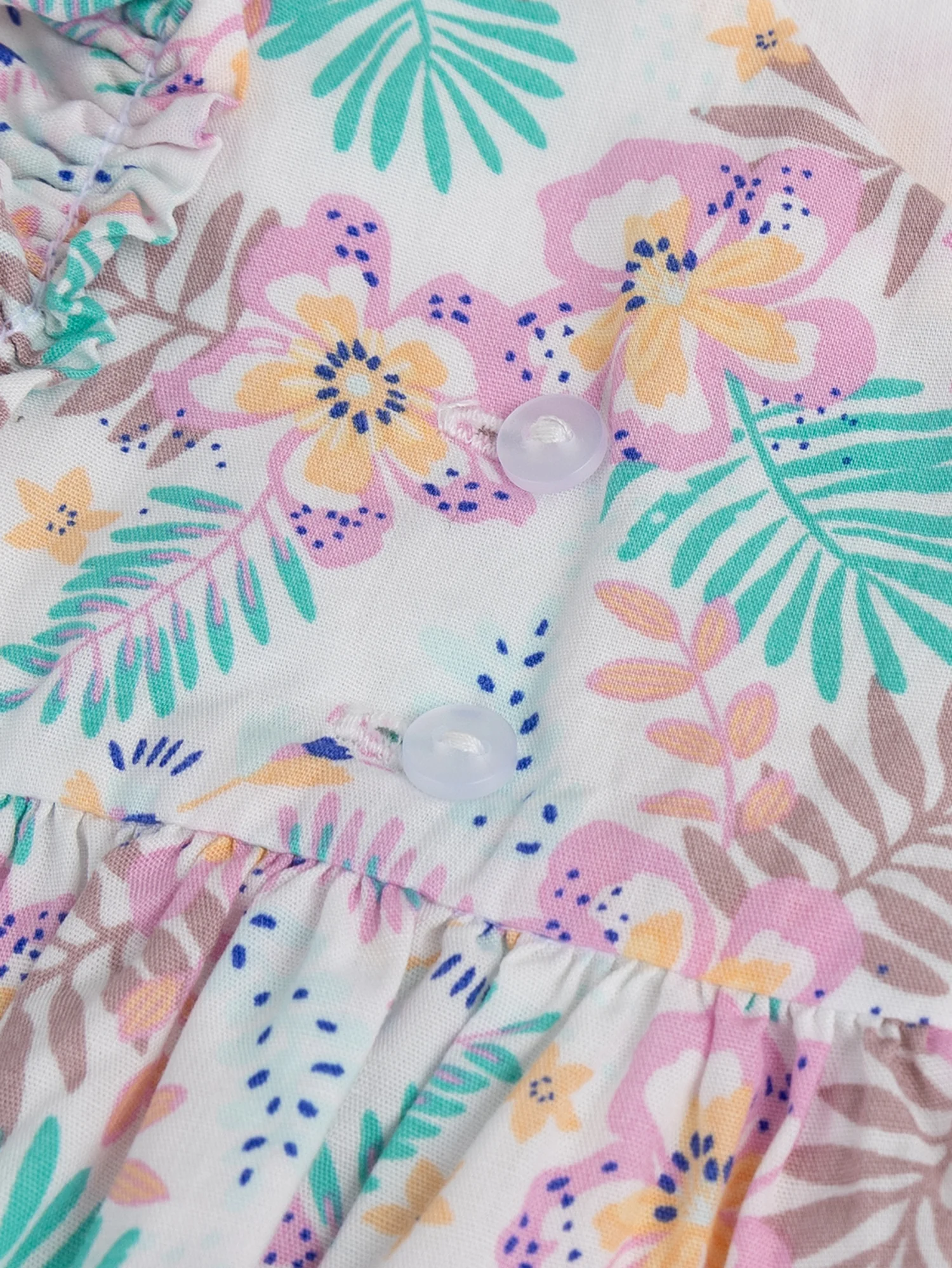Robe fleurs exotique pour bébé fille - Image 4