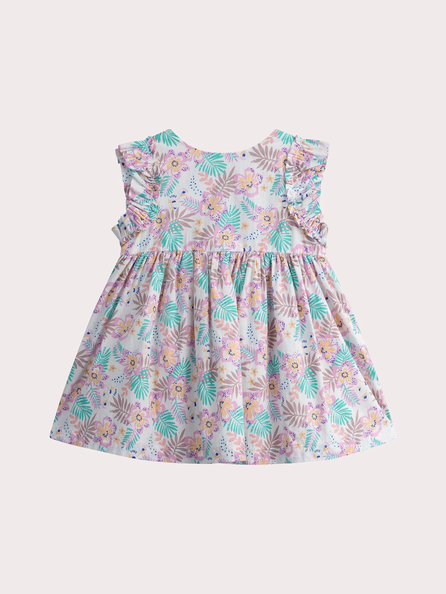 Robe fleurs exotique pour bébé fille - Image 5