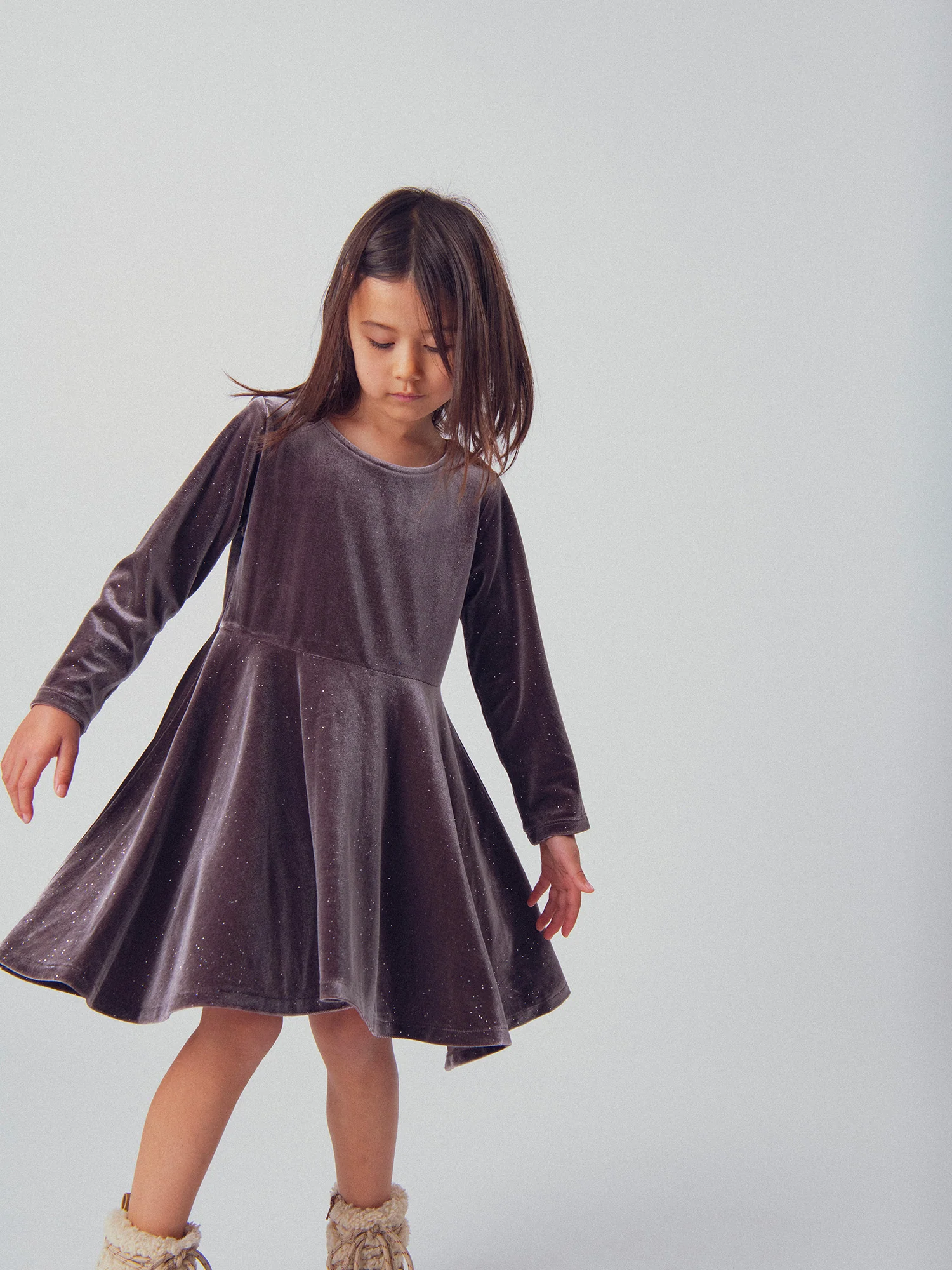 Robe en velours lisse pailleté - Image 2