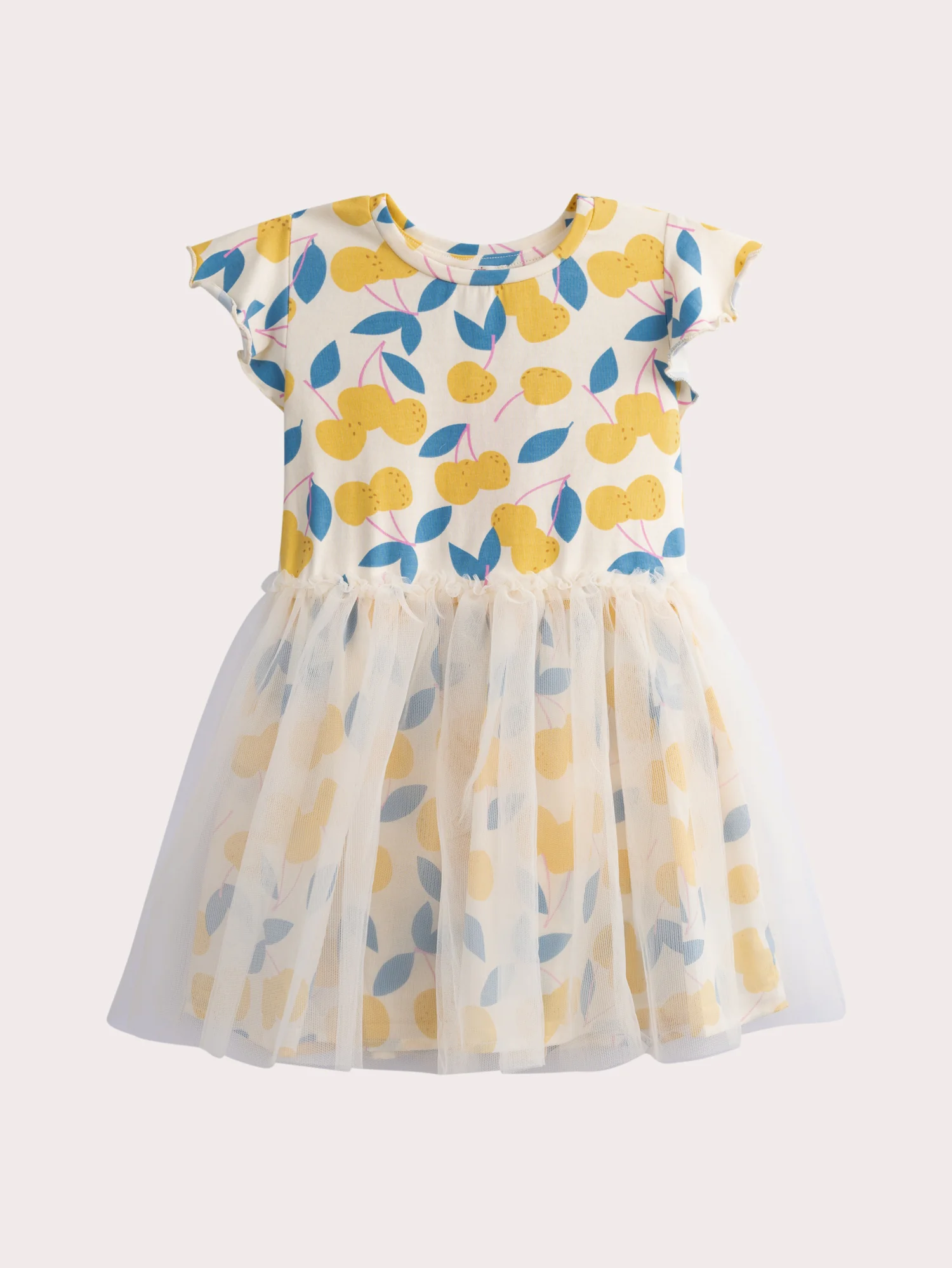 Robe imprimée avec tulle