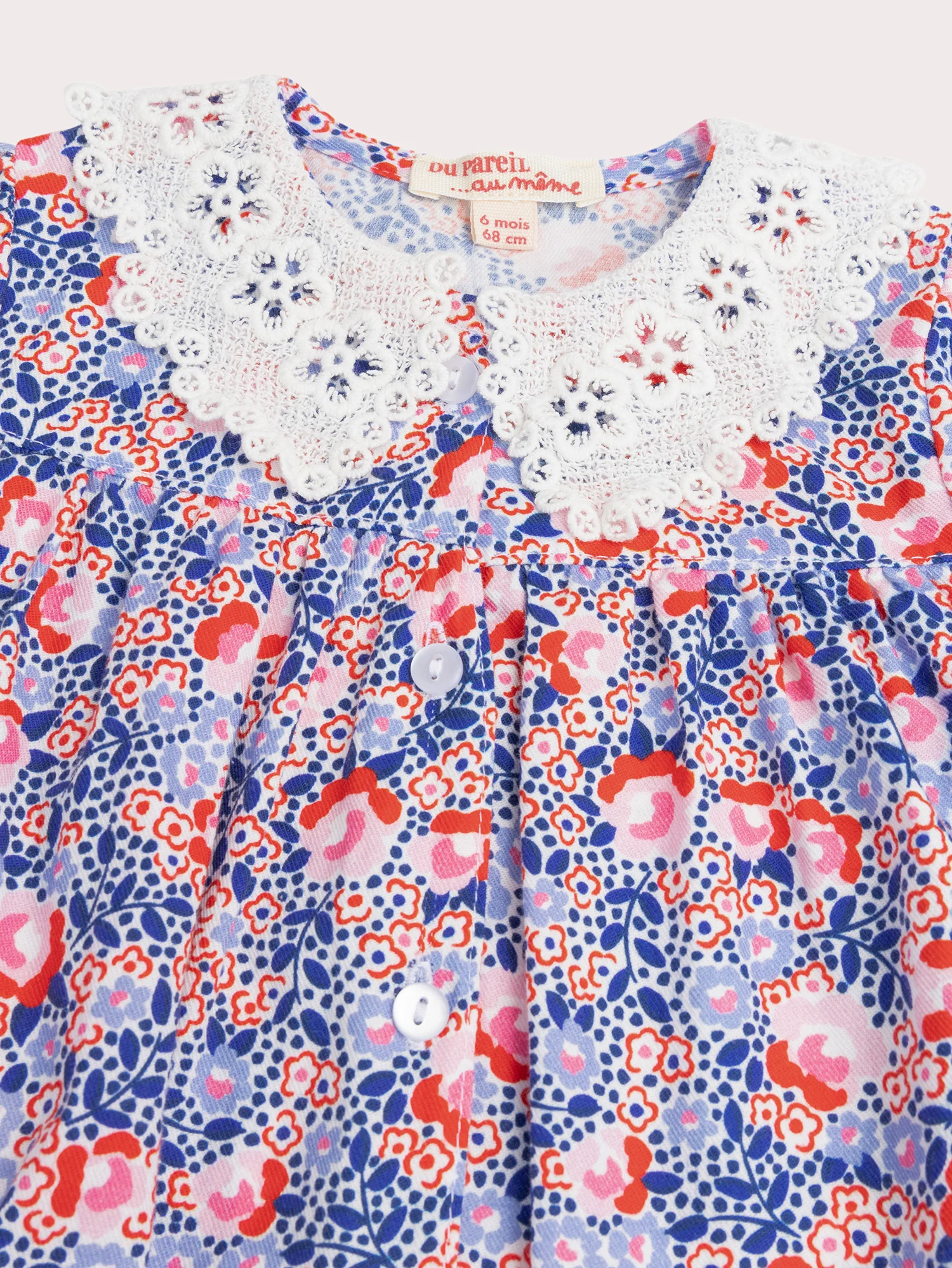 Robe imprimée écru pour bébé fille - Image 2